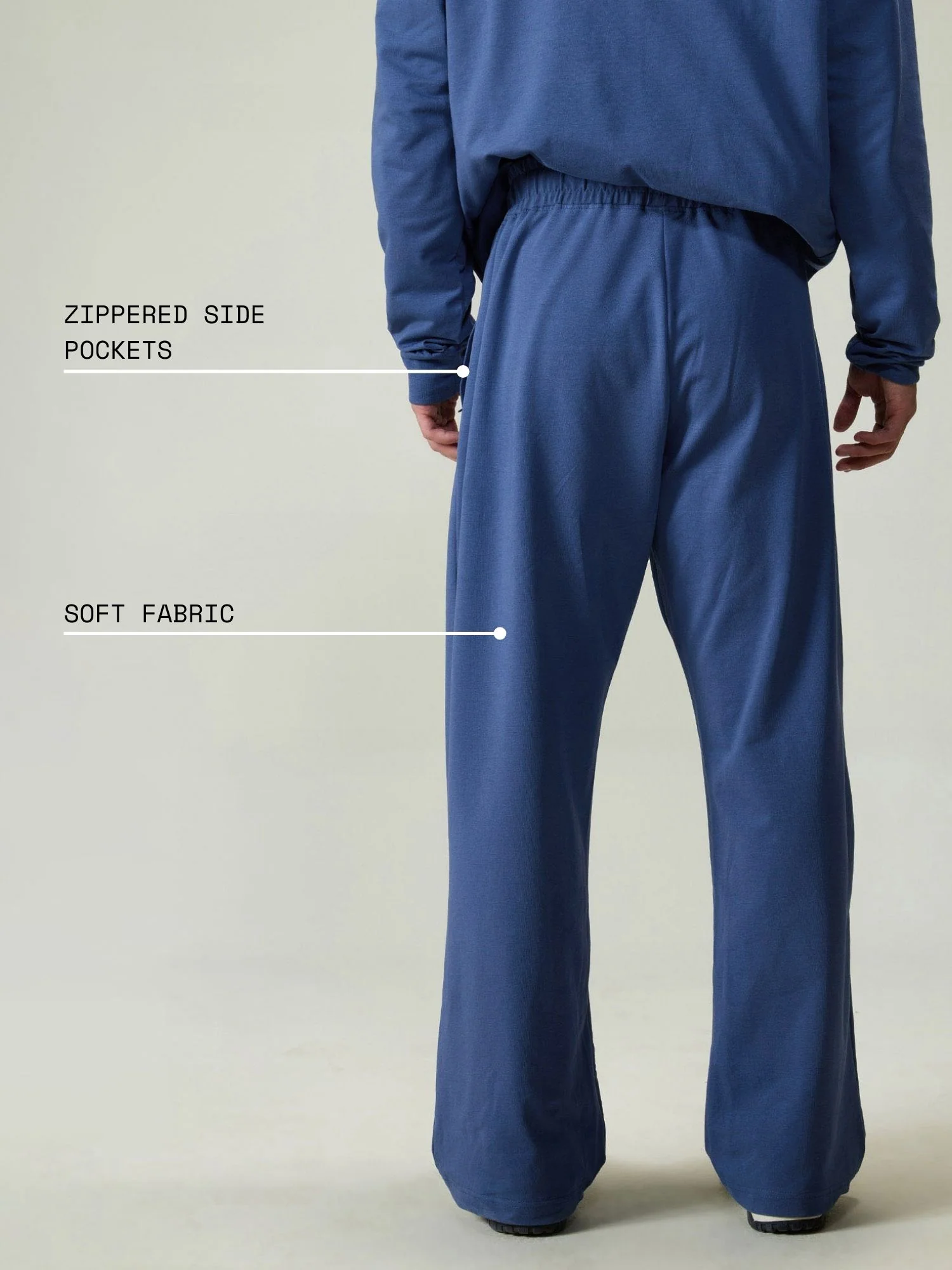 Blue Wide Leg Joggers - Image 4