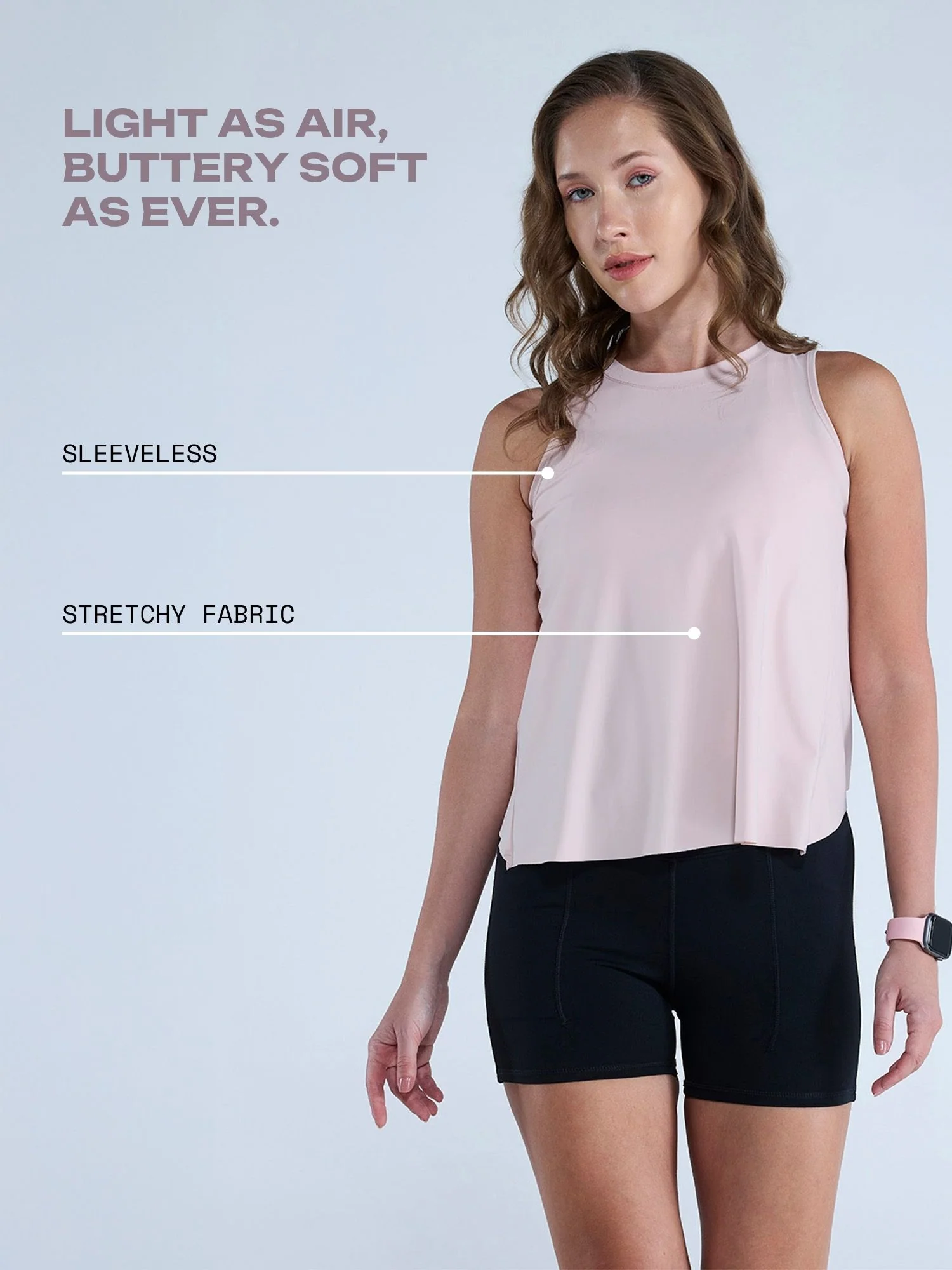 Blush Pink Overlap Tank - Image 3