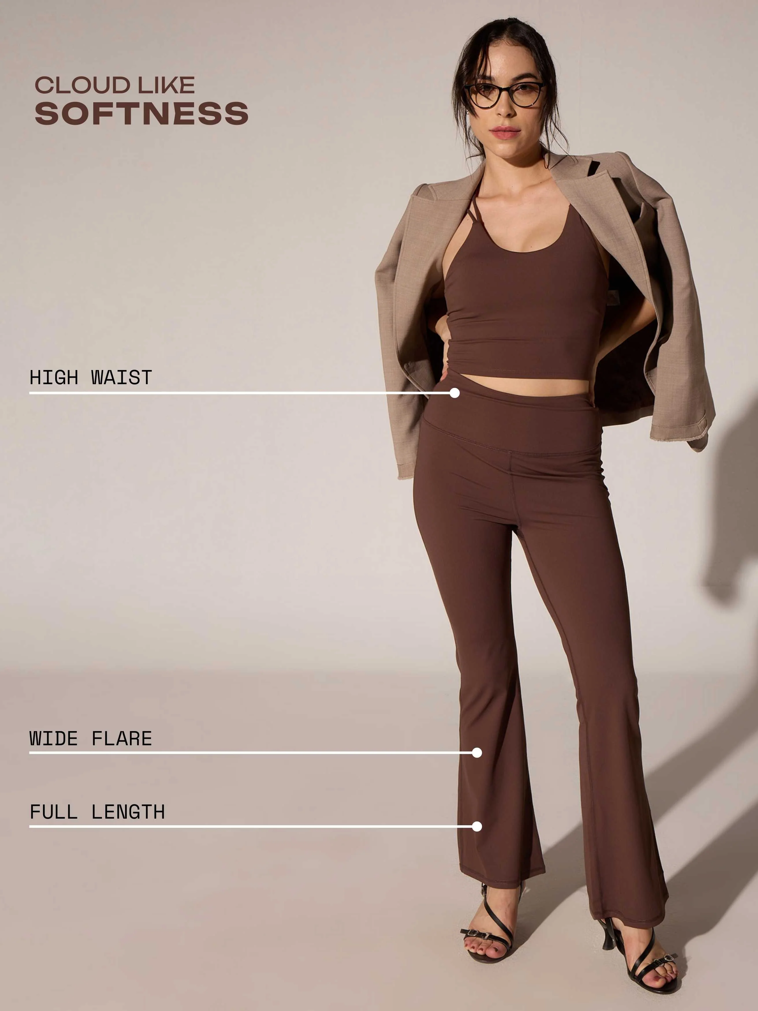 Brown All-In Bootcut Flare Pants - Image 4
