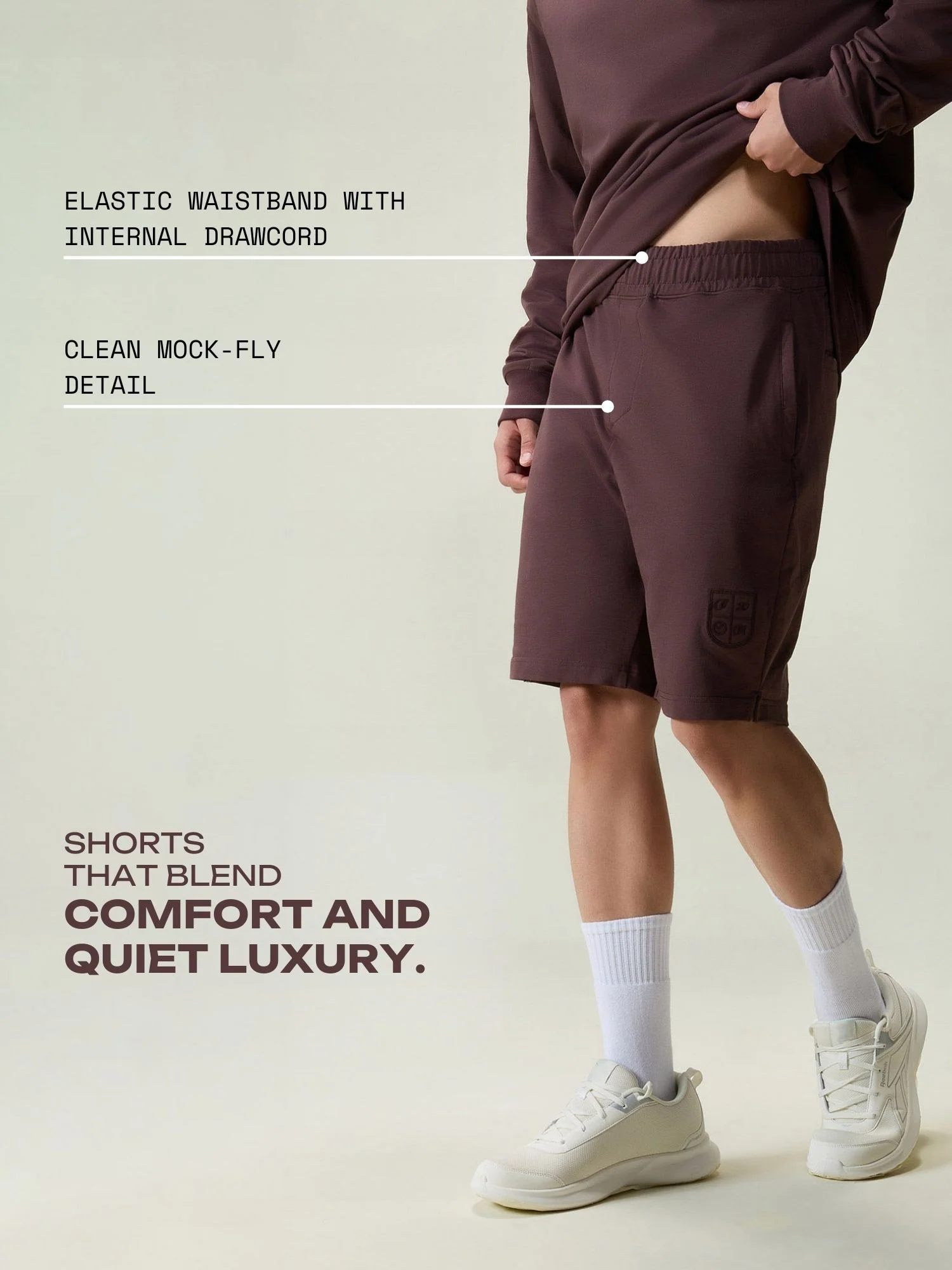 Brown Cotton Leisure Shorts - Image 3
