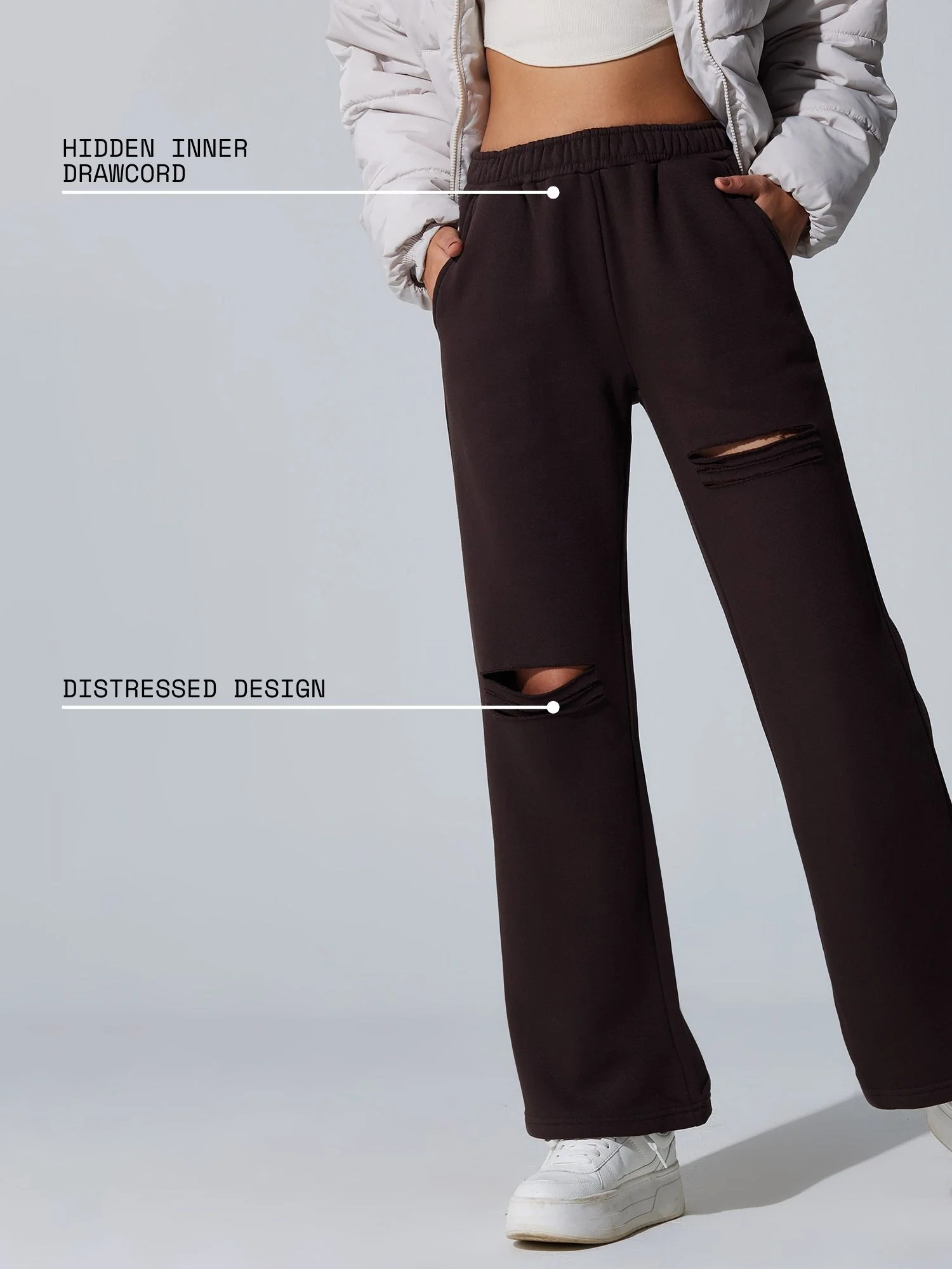 Brown Dual Slit Adapt Joggers - Image 4