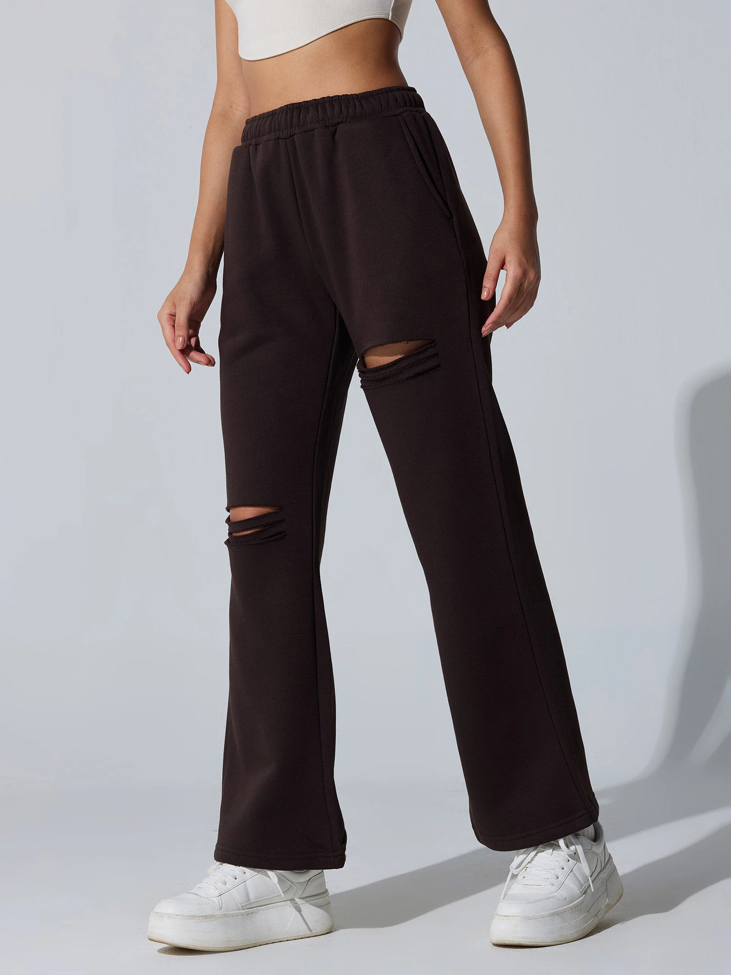 Brown Dual Slit Adapt Joggers - Image 5