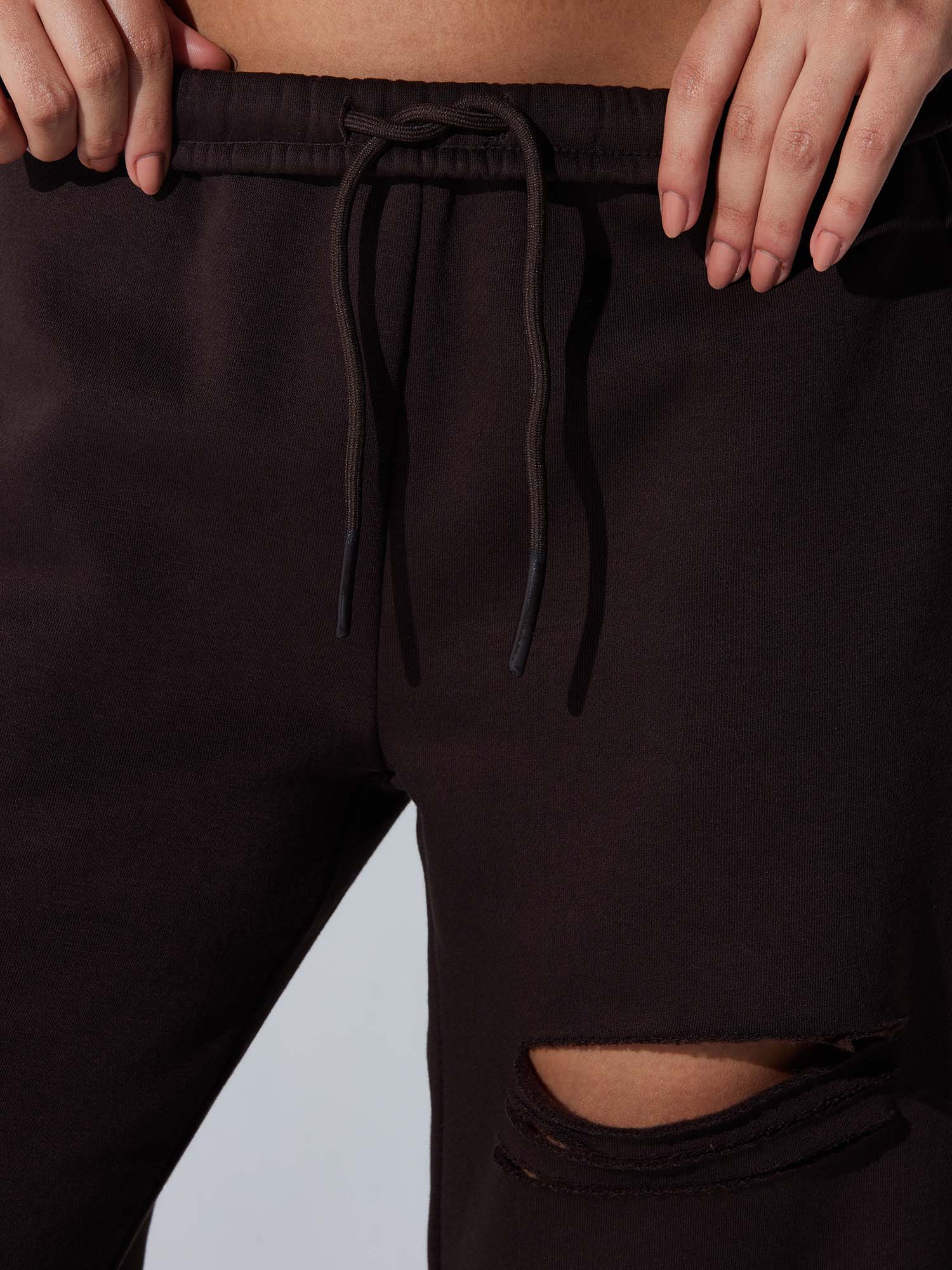 Brown Dual Slit Adapt Joggers - Image 7