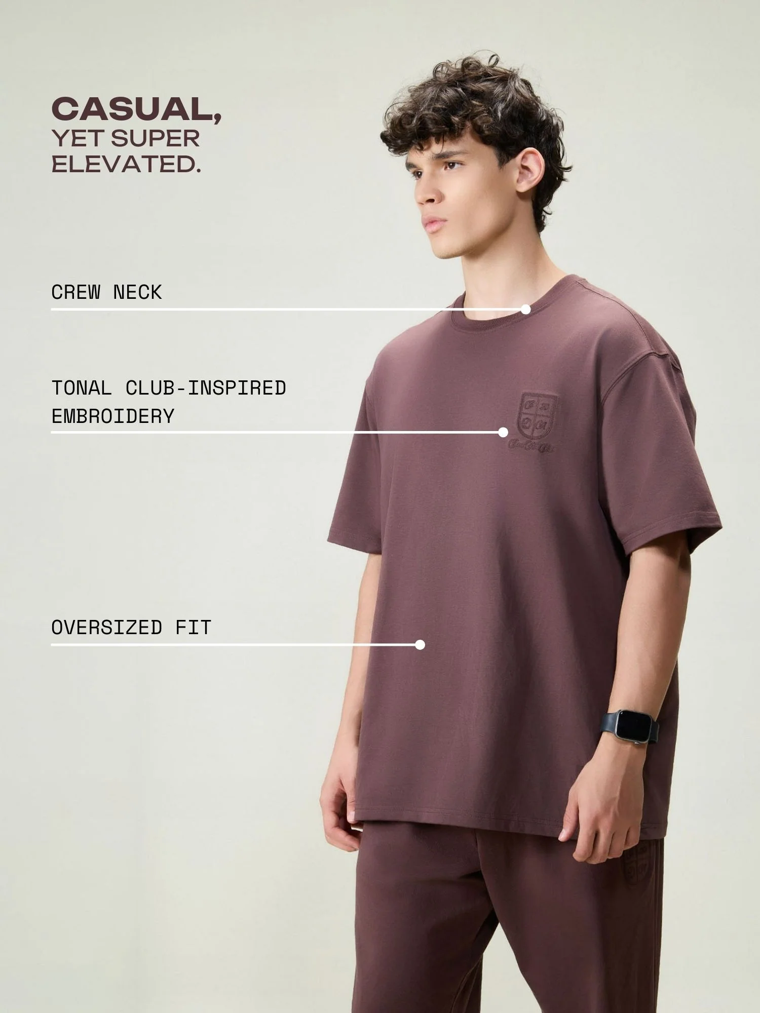Brown Everywear Leisure Tee - Image 3