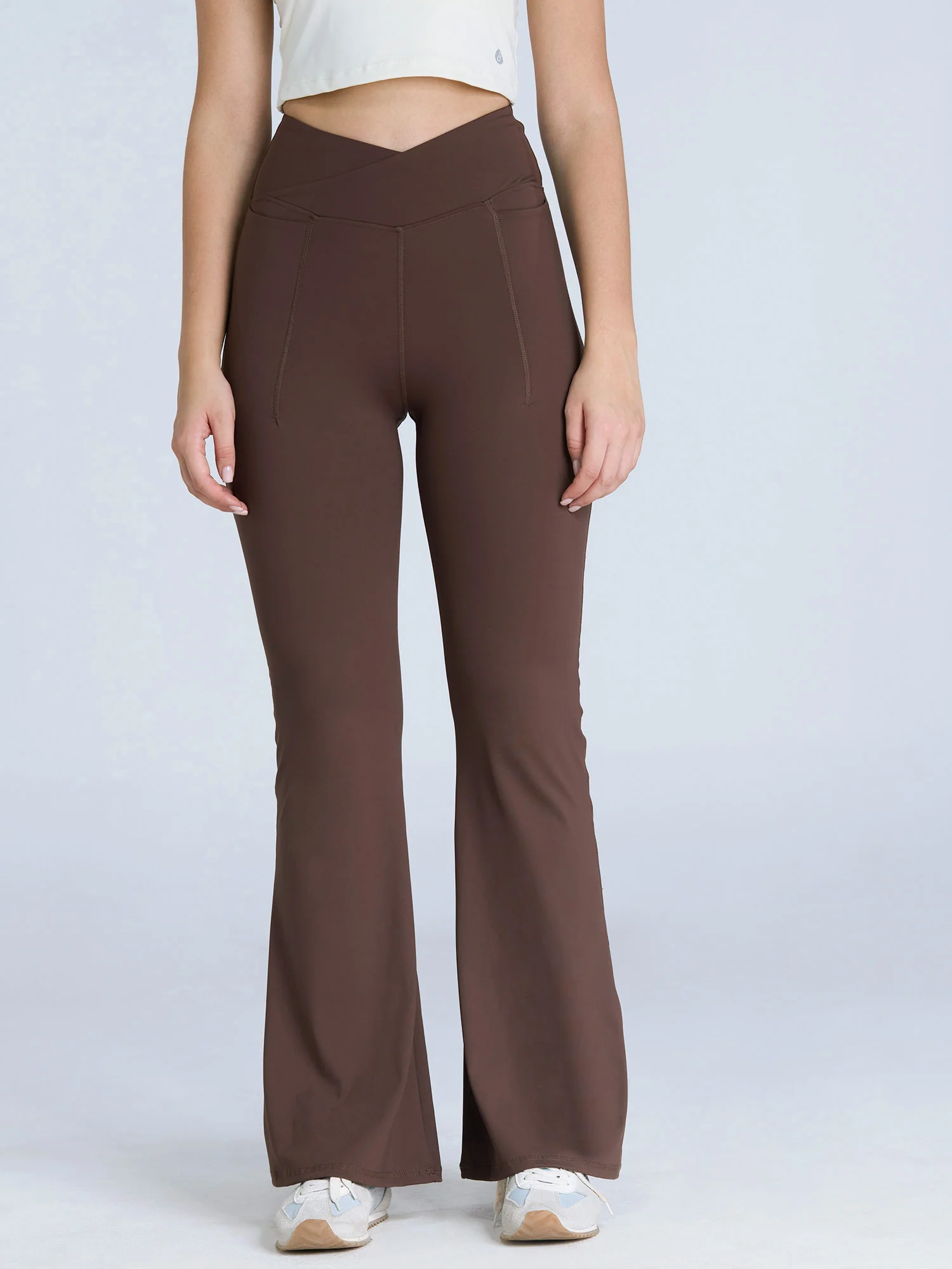 Brown Hourglass Flared Leggings - Image 19