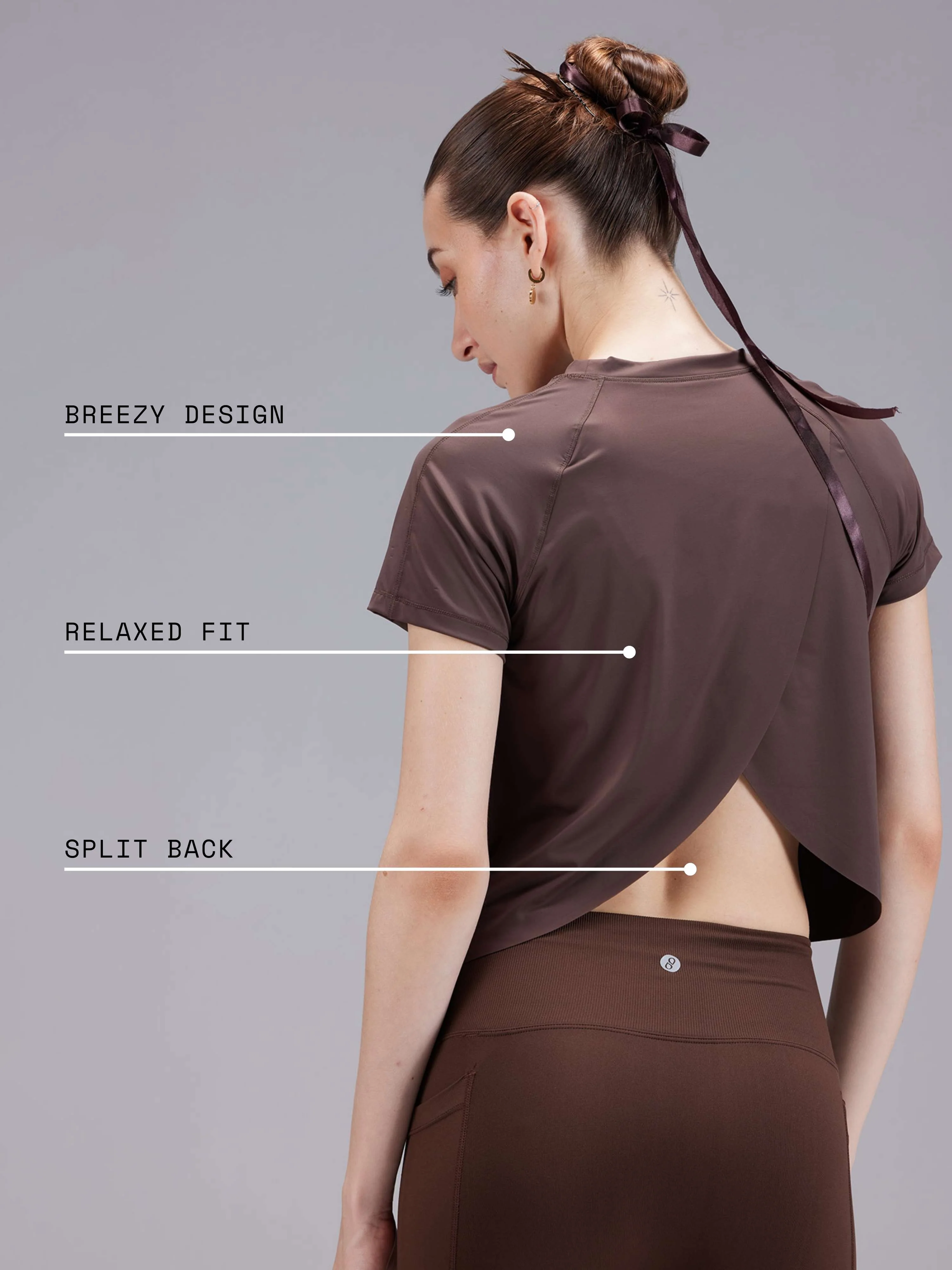 Brown Overlap Tee - Image 5