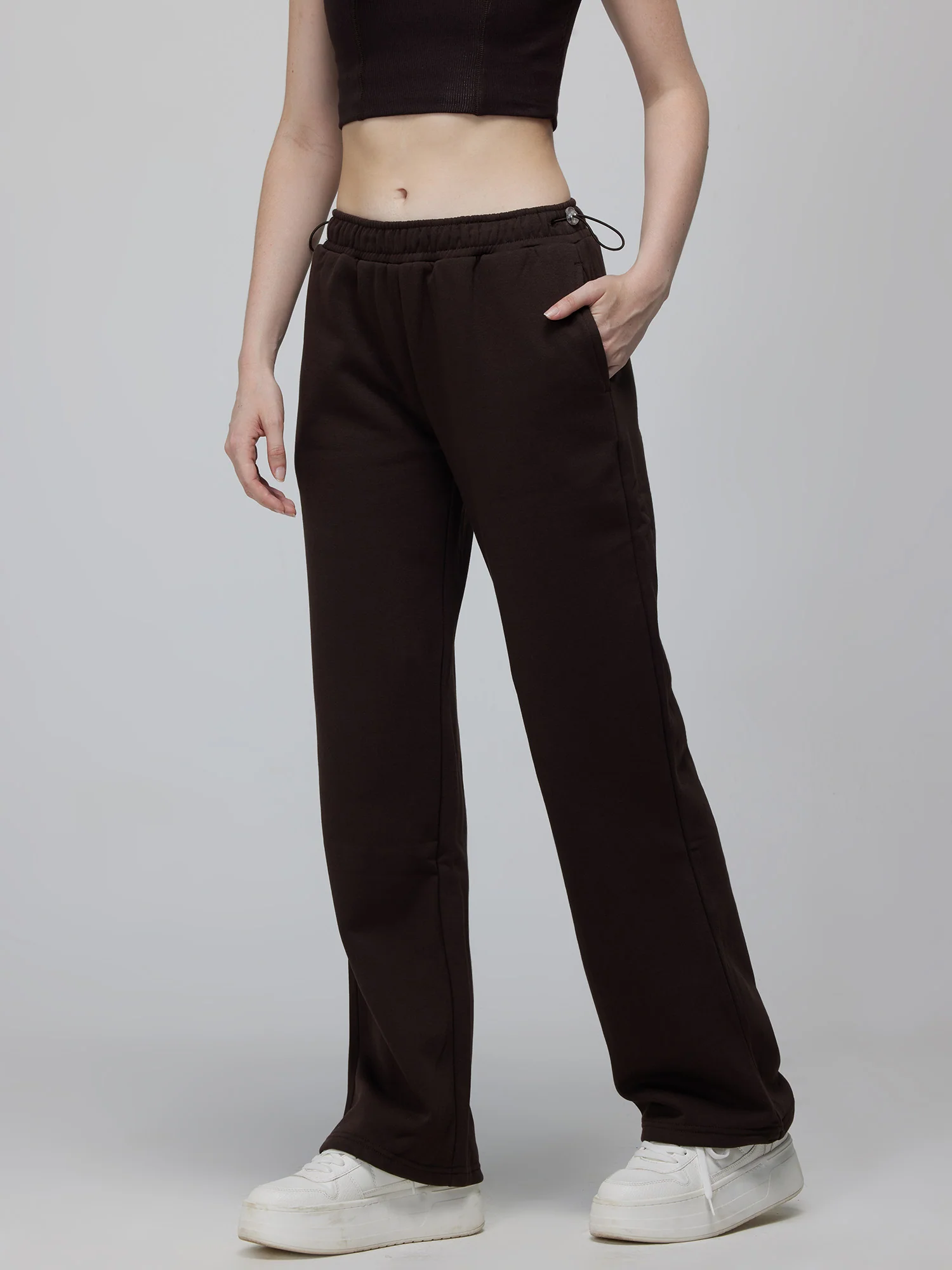Brown Relaxed Wide Leg Pants - Image 3