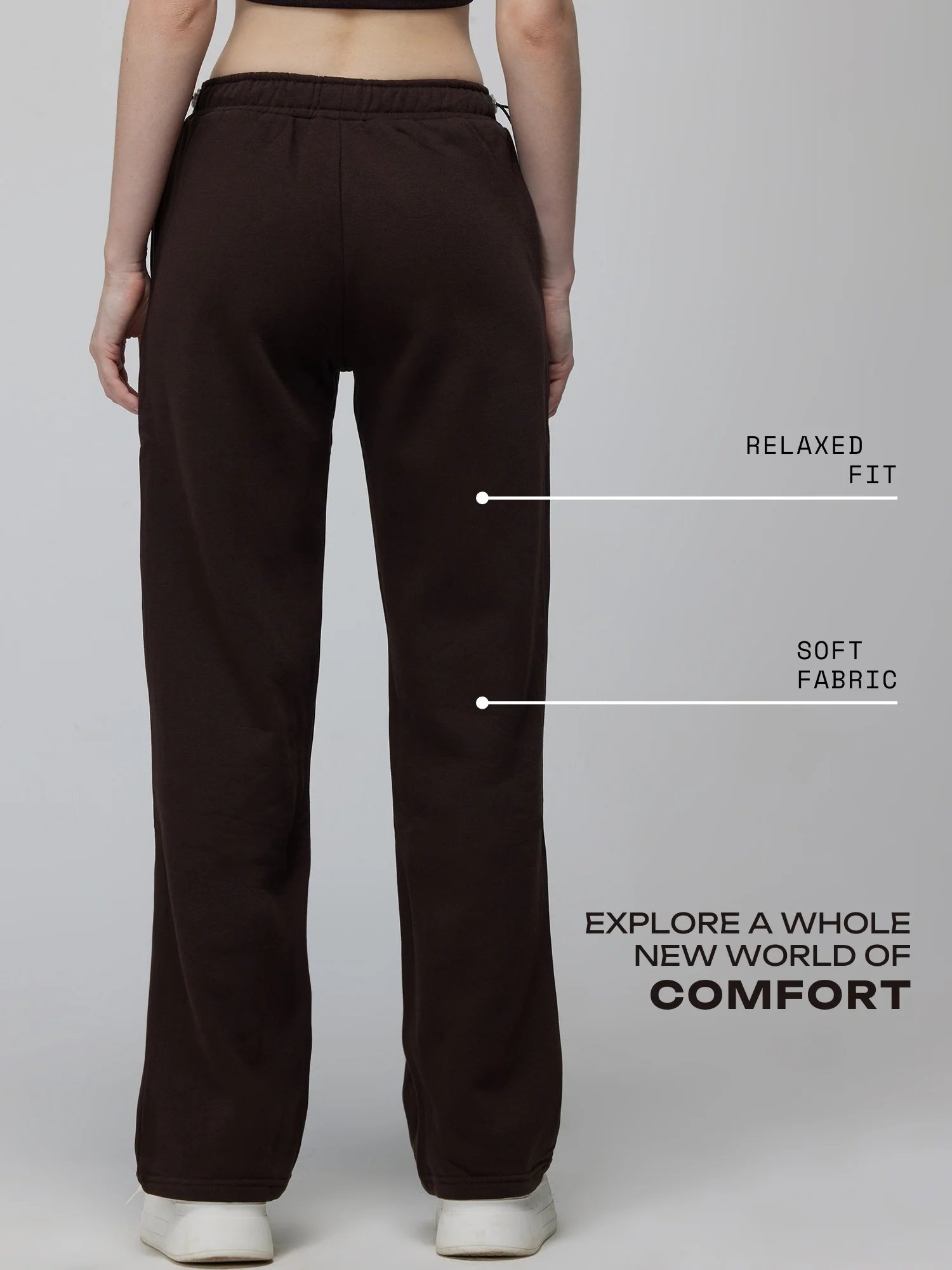 Brown Relaxed Wide Leg Pants - Image 5