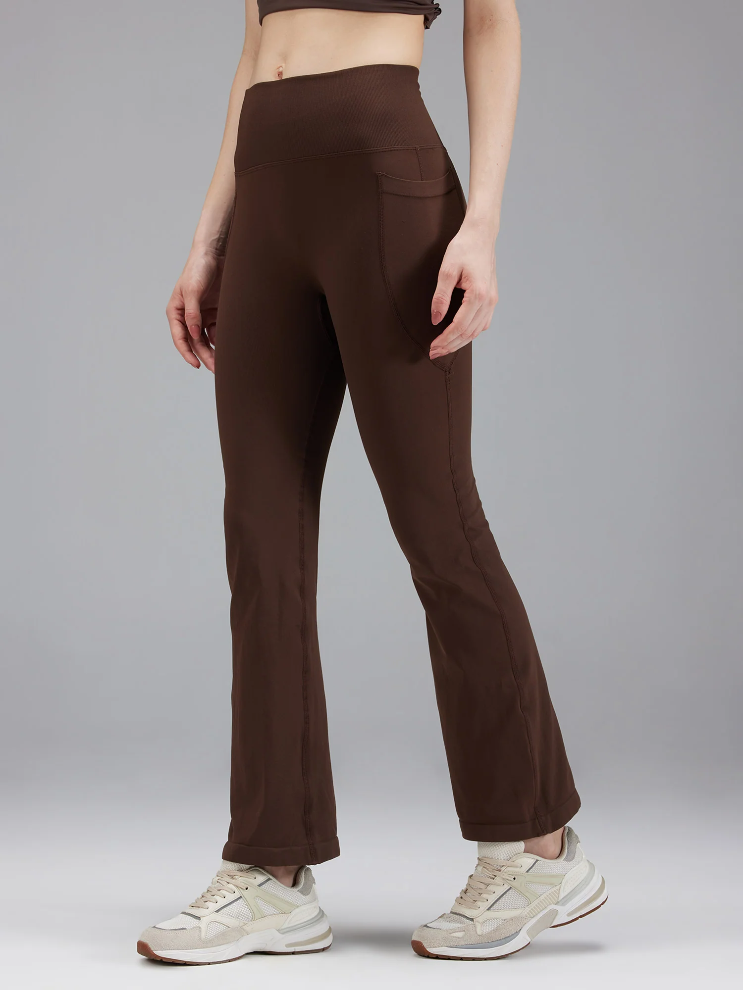 Brown Sculpt 2.0 Flare Leggings - Image 3