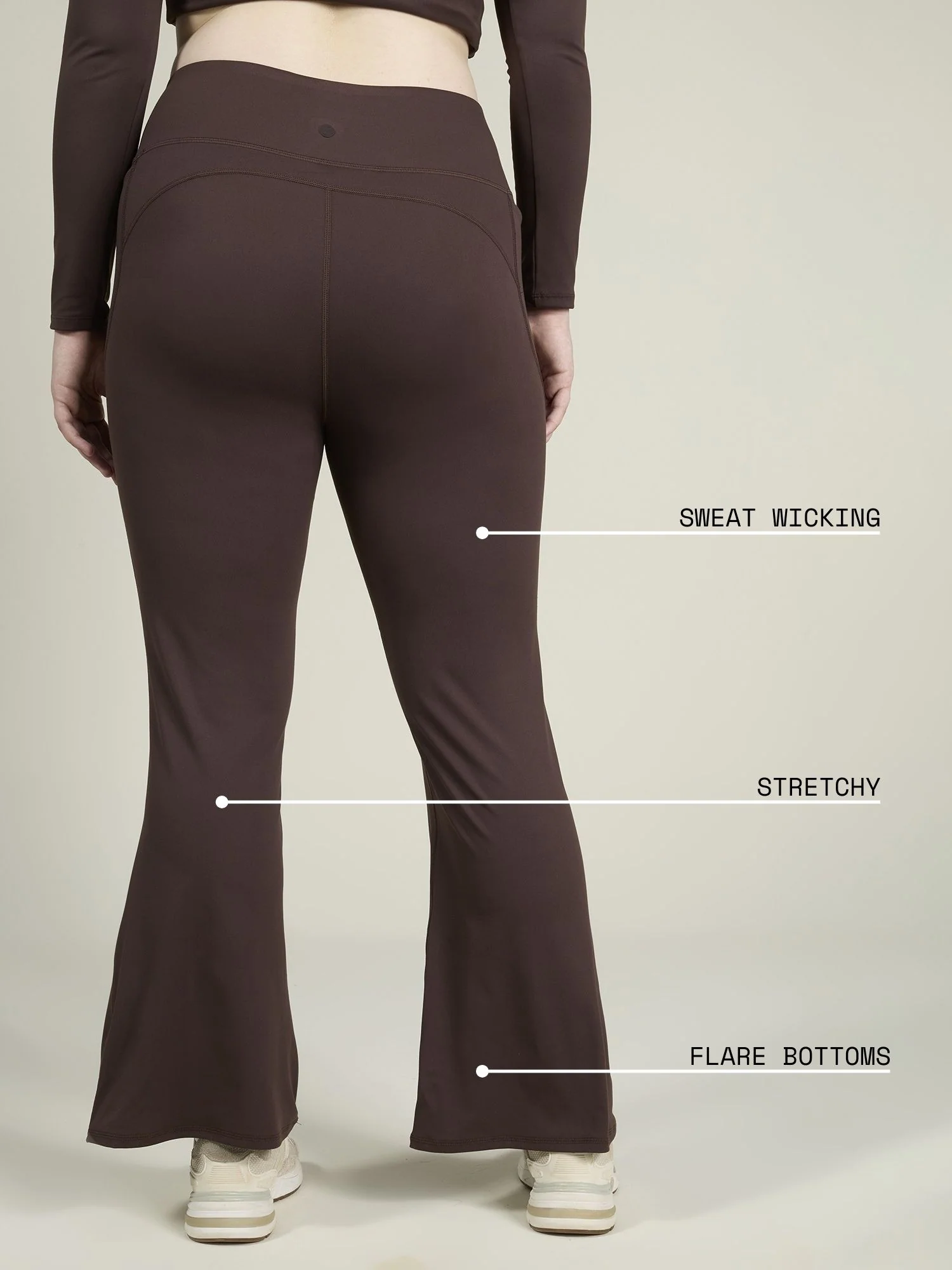 Brown Sculpt Bootcut Leggings - Image 4