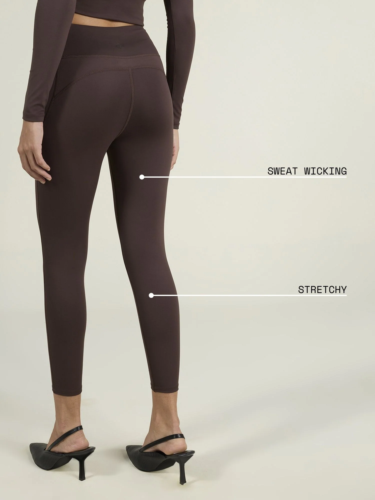 Brown Sculpt Core Leggings - Image 4