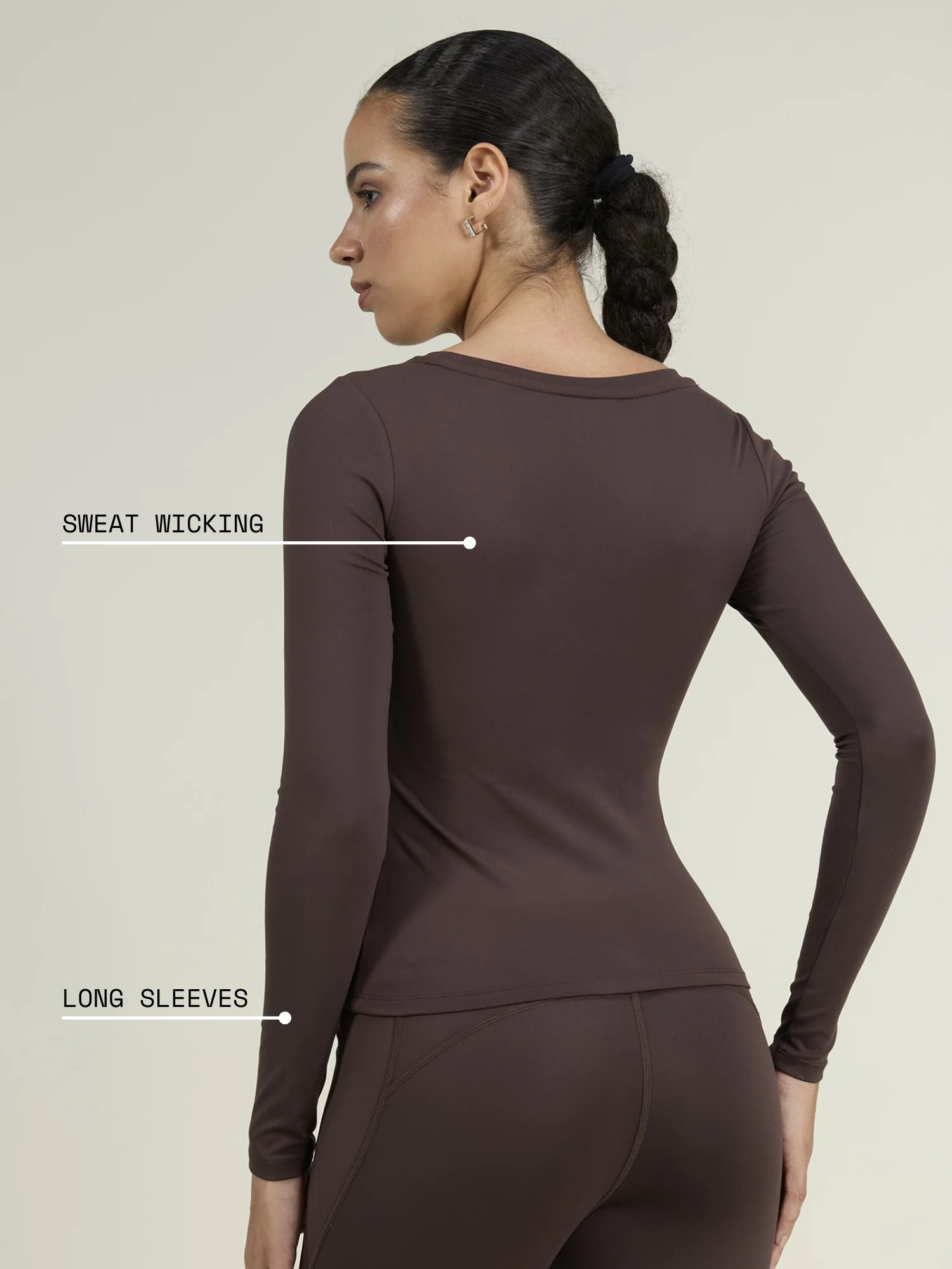 Brown Sculpt Scoop Top - Image 4