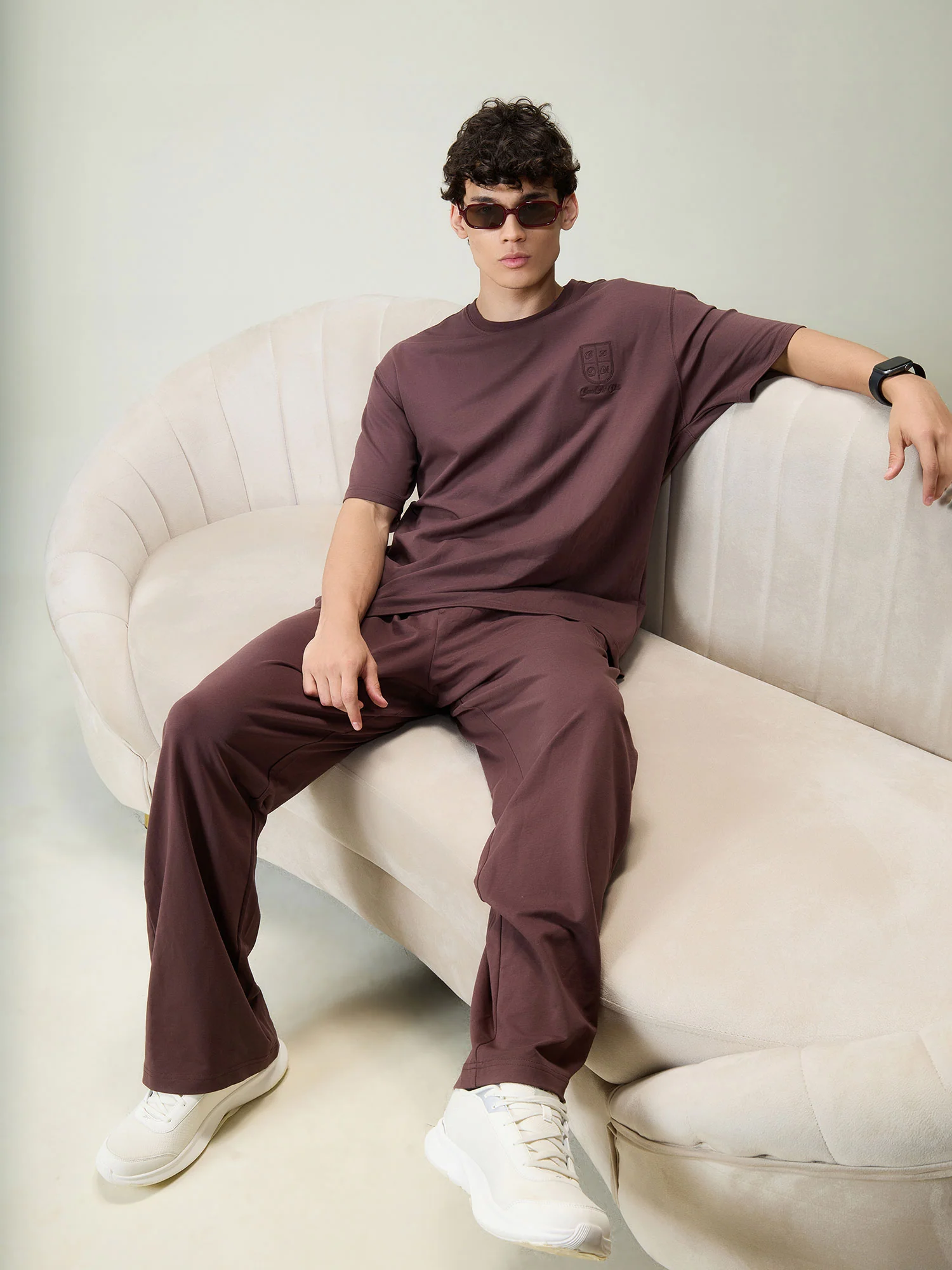 Brown Wide Leg Joggers - Image 2