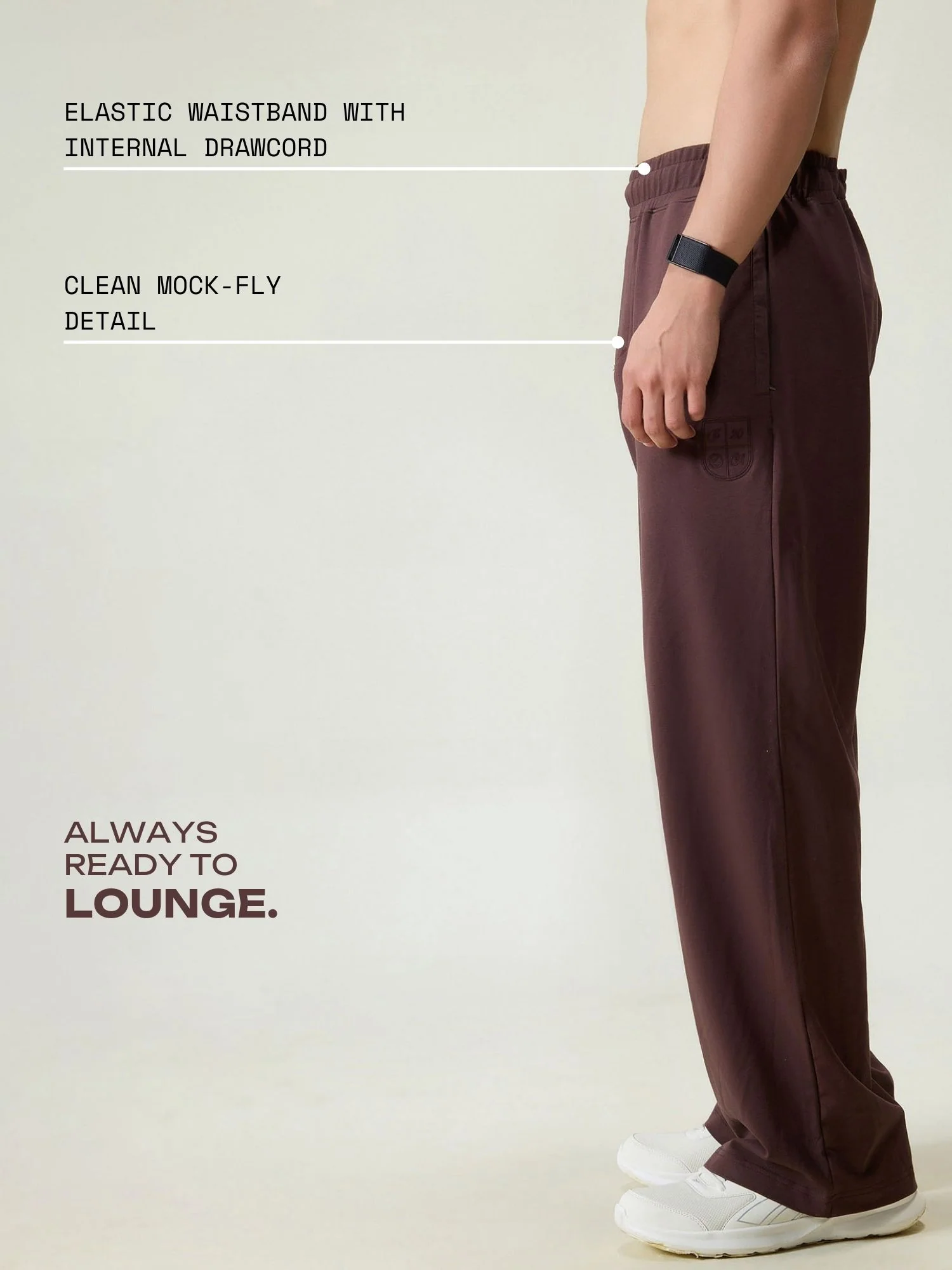 Brown Wide Leg Joggers - Image 3