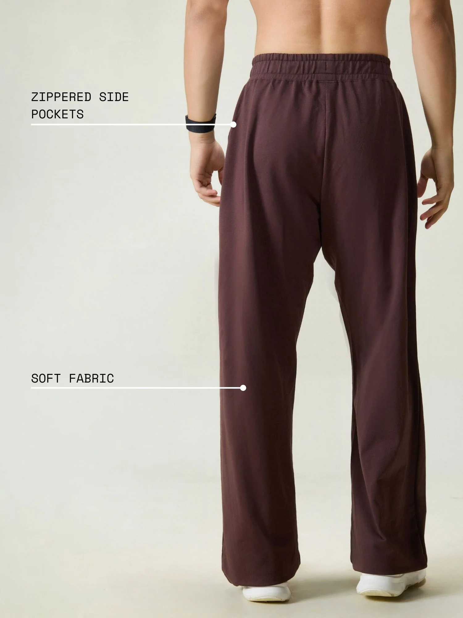 Brown Wide Leg Joggers - Image 4