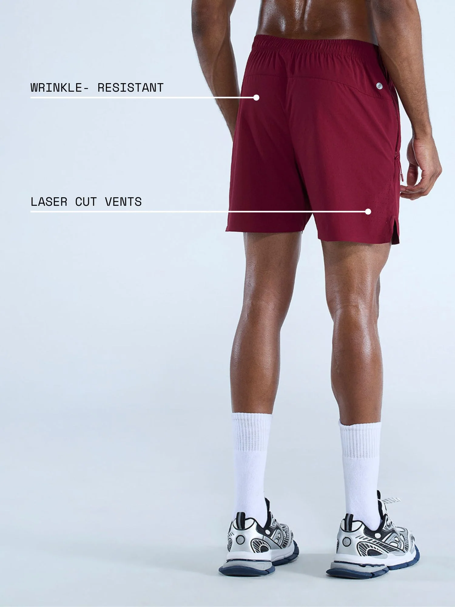 Burgundy 5" Train-In Shorts - Image 4
