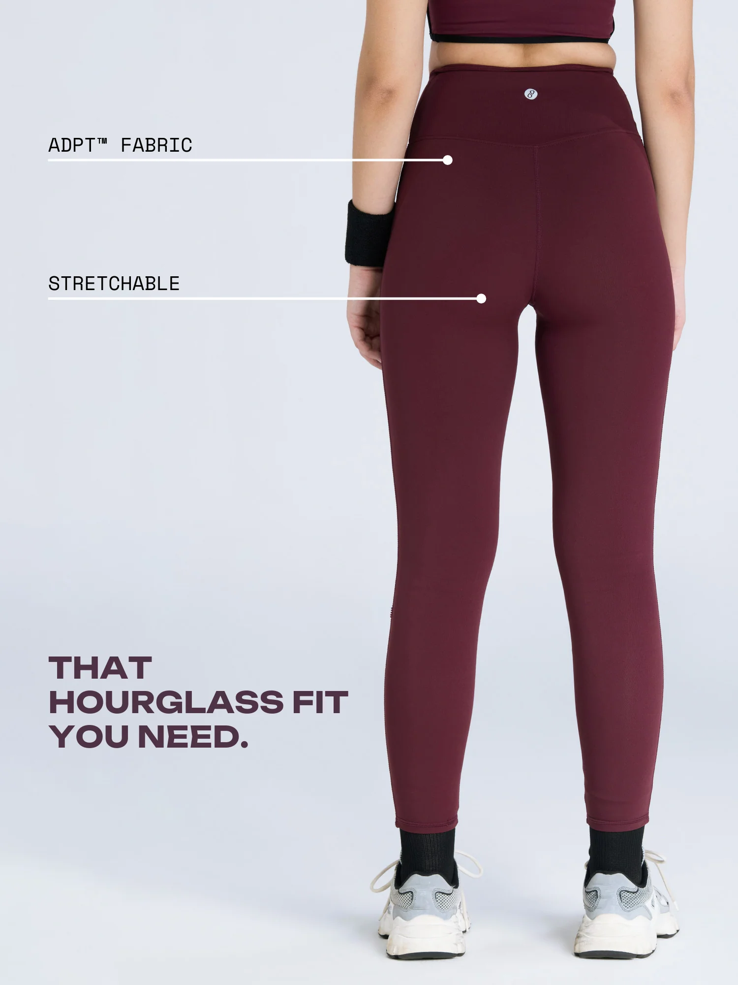 Burgundy Hourglass Snug Leggings - Image 3