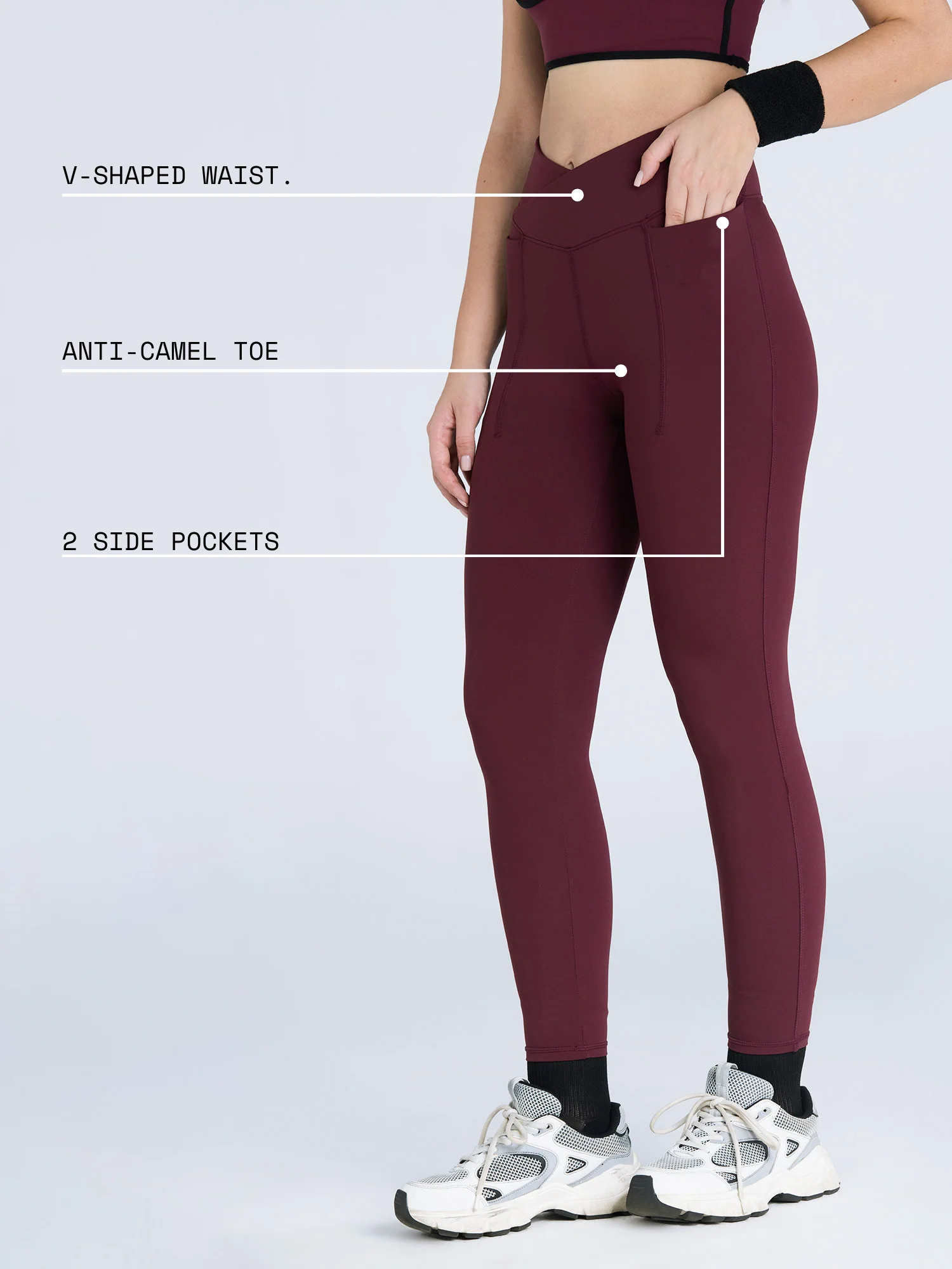 Burgundy Hourglass Snug Leggings - Image 4