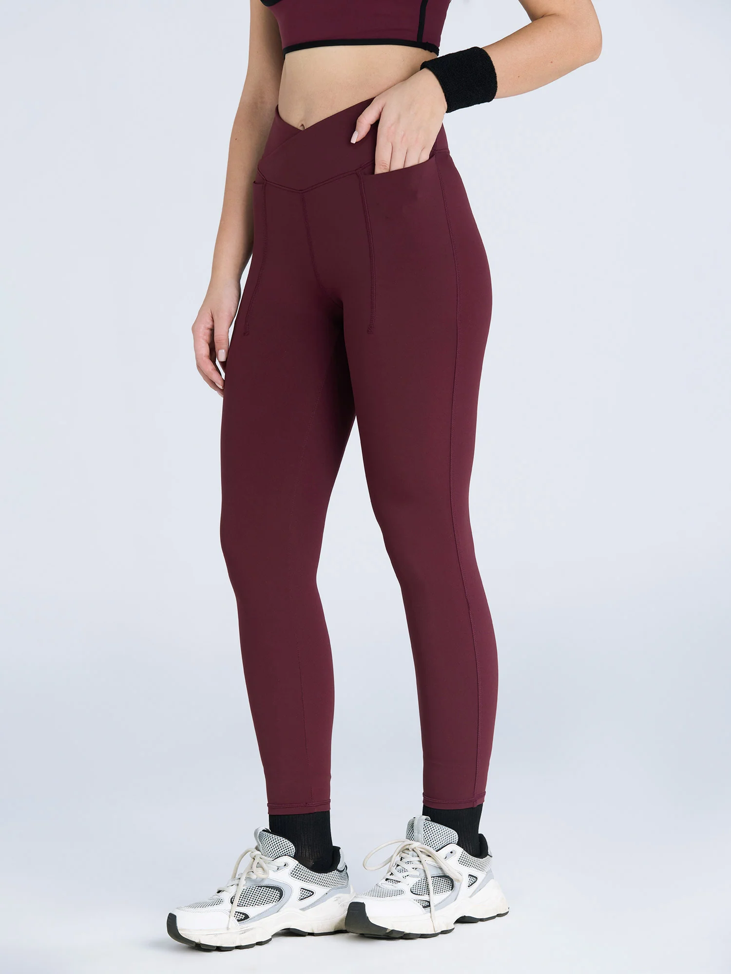 Burgundy Hourglass Snug Leggings - Image 5