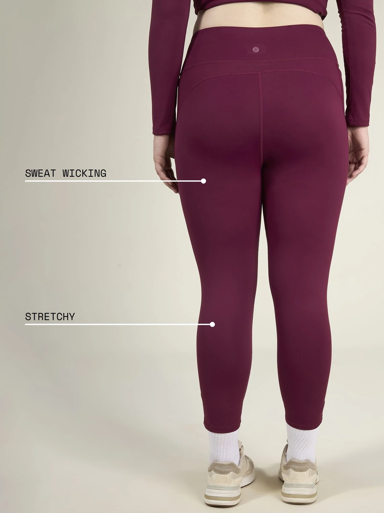 Burgundy Sculpt Core Leggings - Image 4