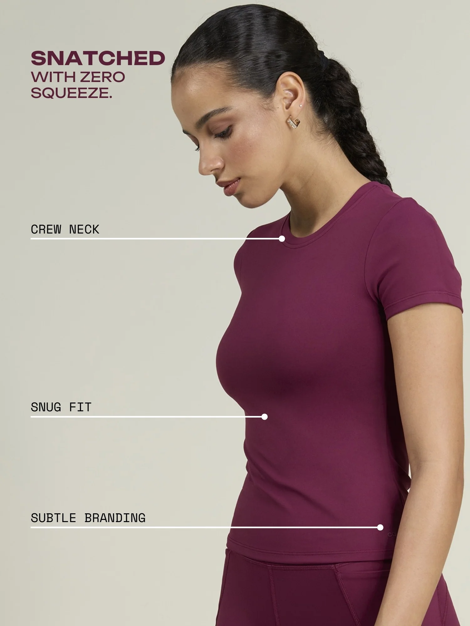 Burgundy Sculpt Core Top - Image 3