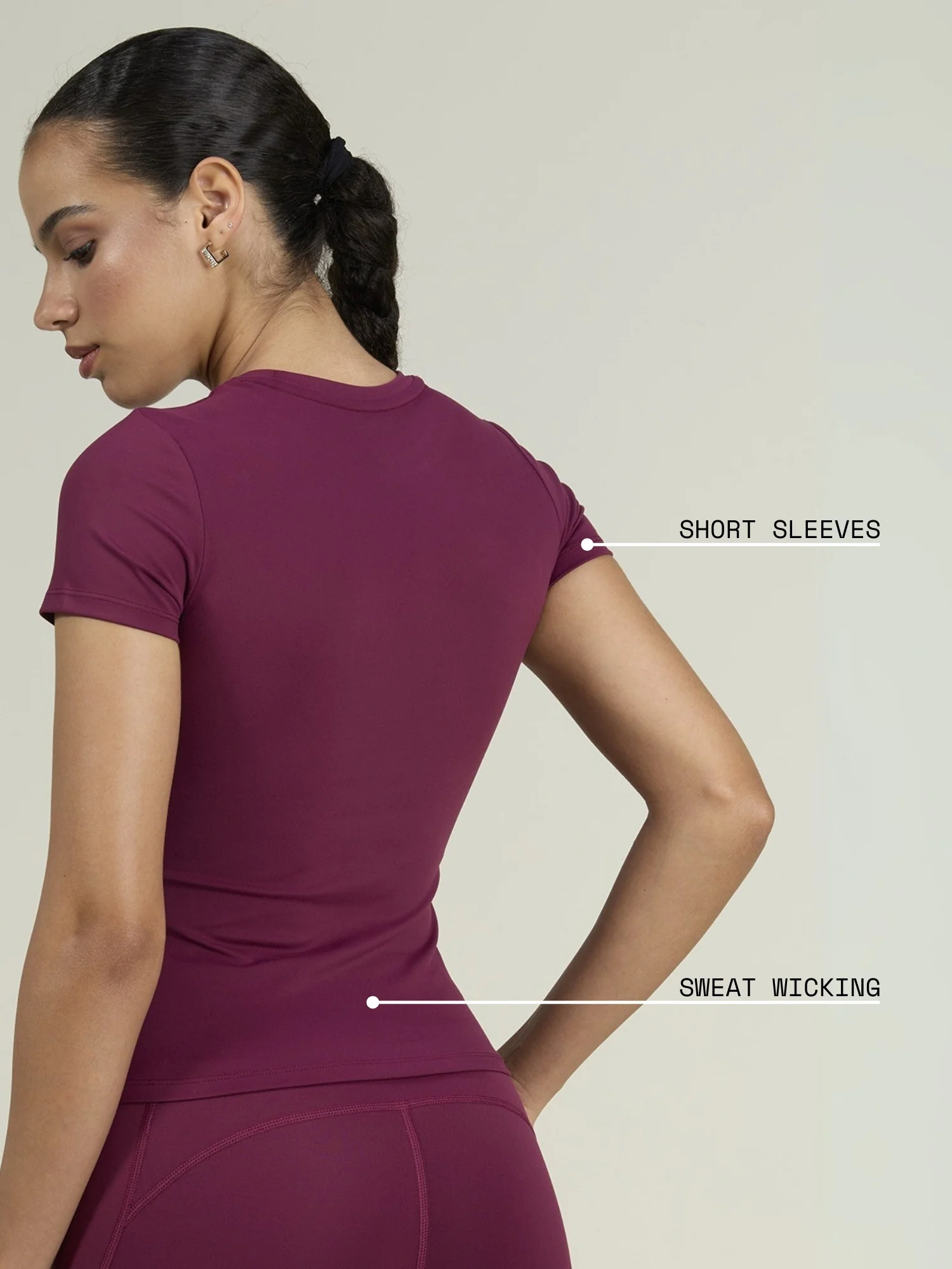 Burgundy Sculpt Core Top - Image 4