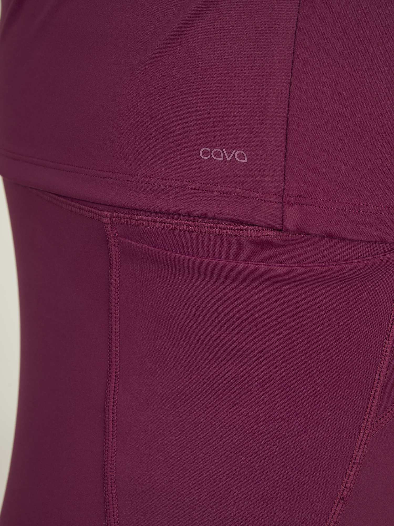 Burgundy Sculpt Crew Top - Image 7