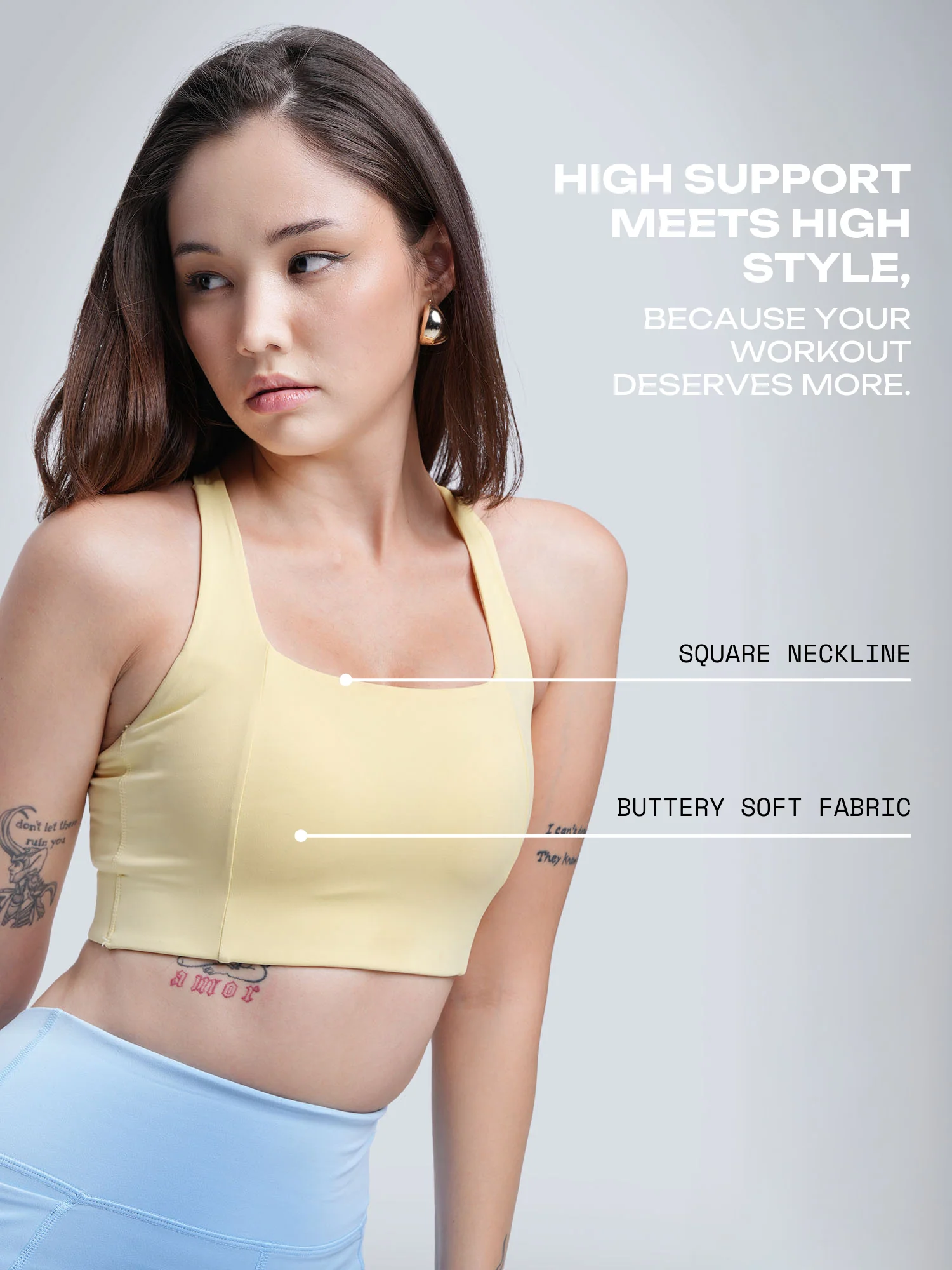 Butter Yellow Ultra Support Sports Bra - Image 3