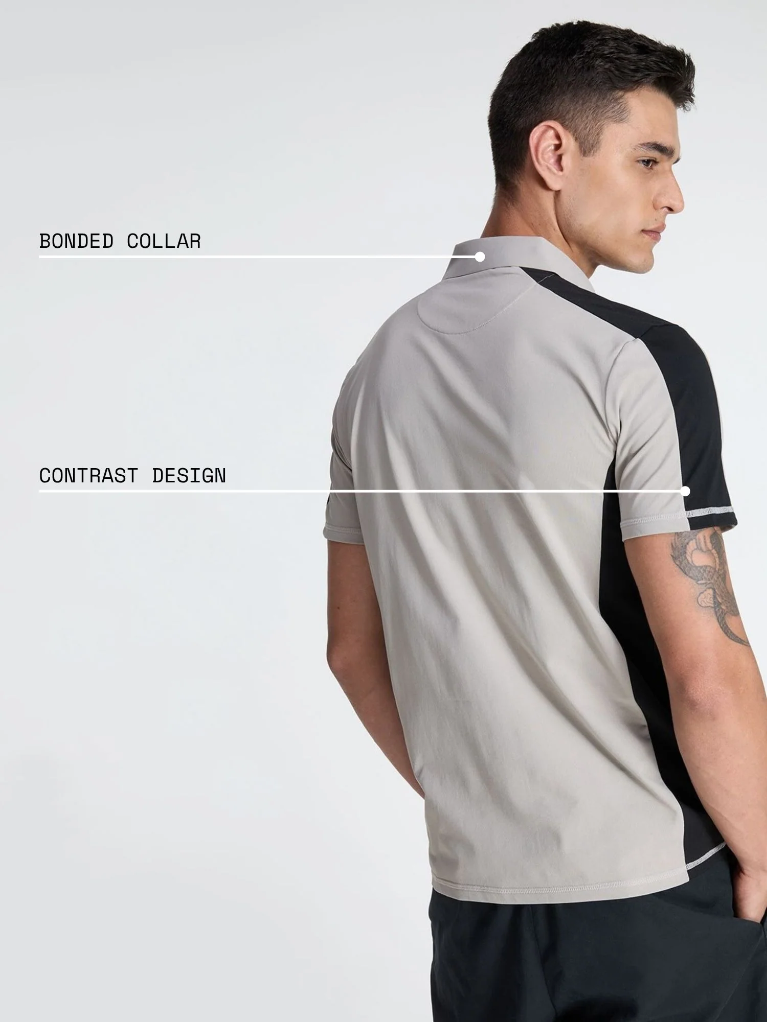 Cement Contrast Bonded Polo - Image 4