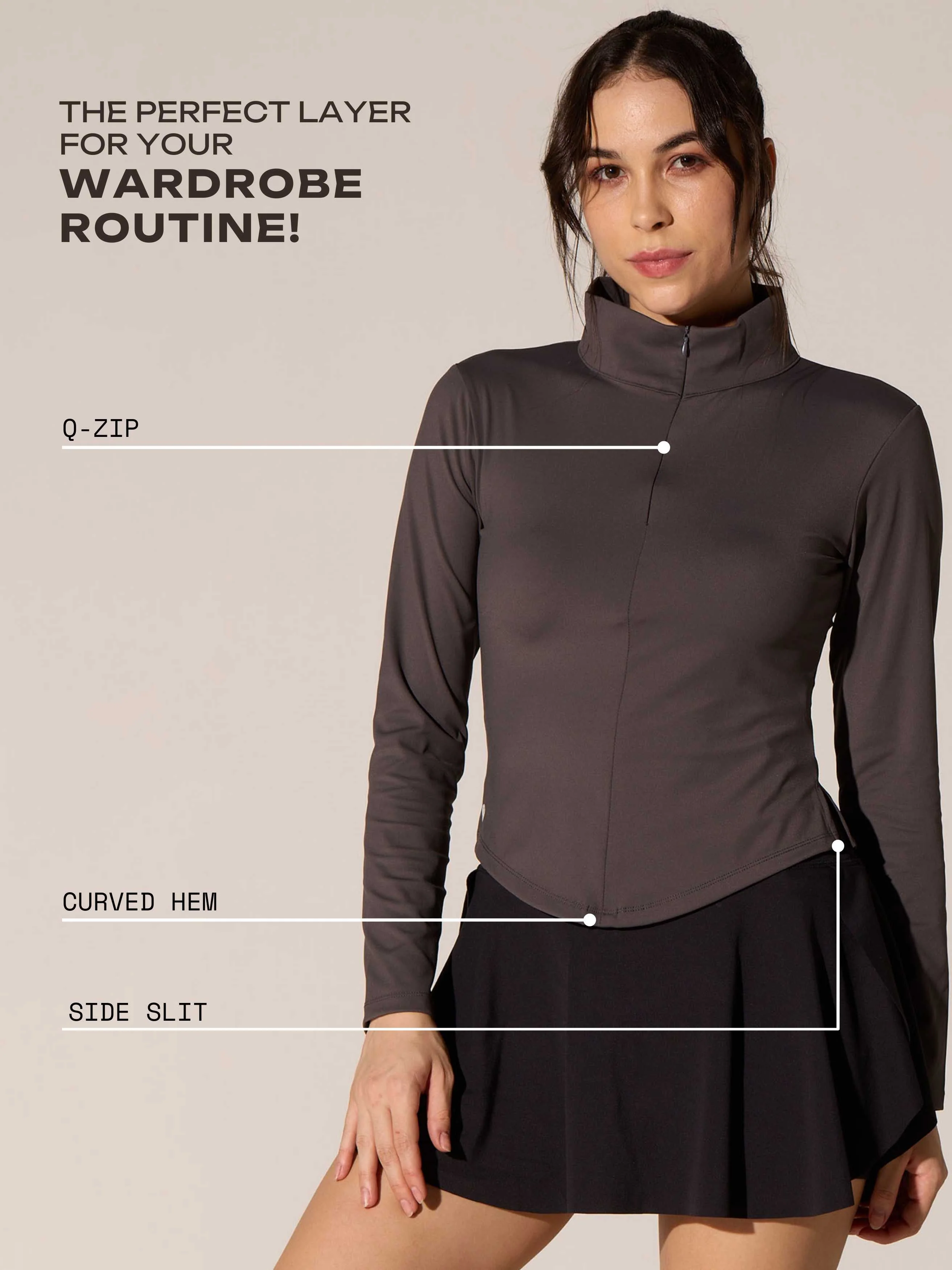 Charcoal Zip-It-Up Top - Image 3