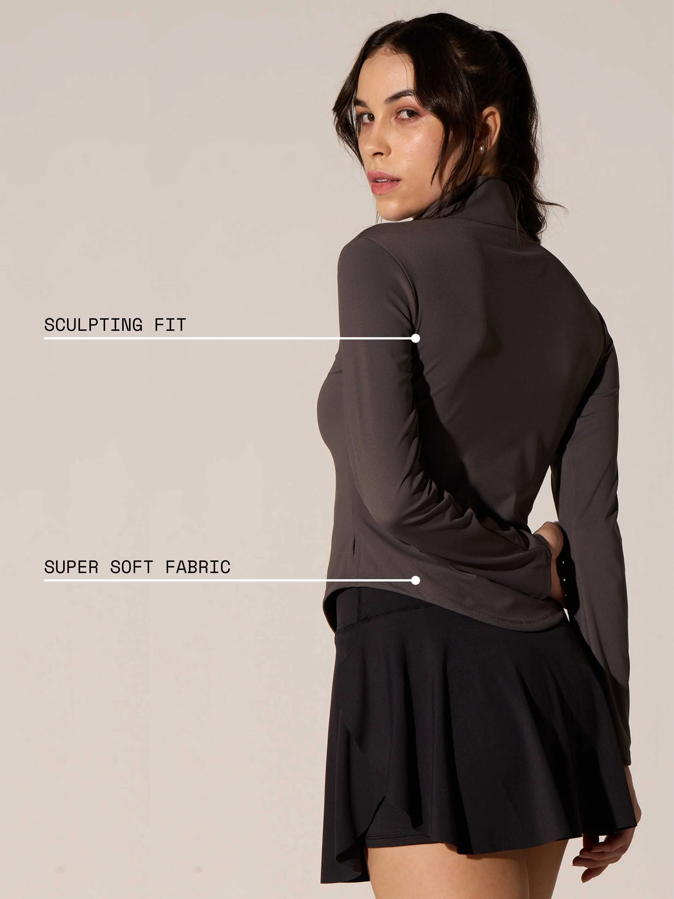 Charcoal Zip-It-Up Top - Image 4