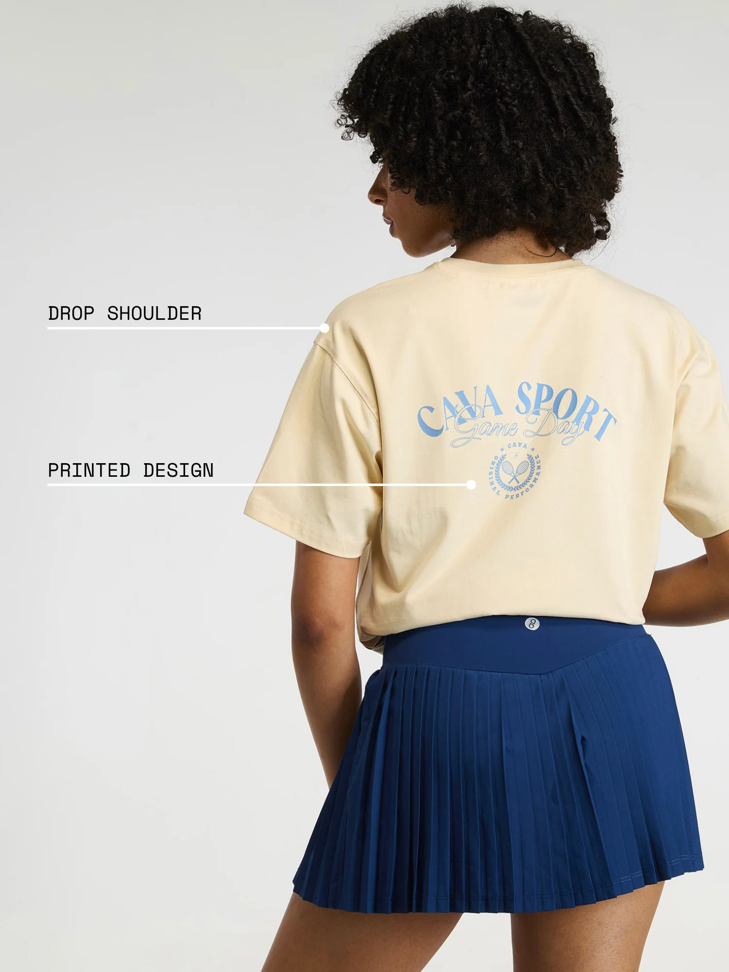 Cream Cava Sport Oversized Printed Tee - Women - Image 4