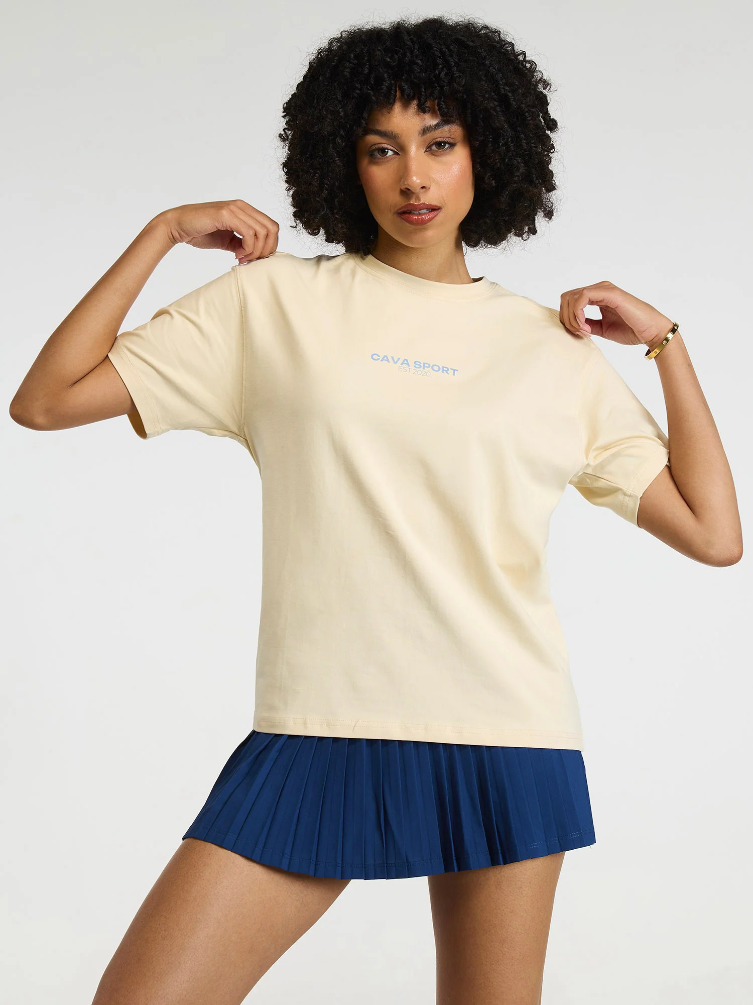 Cream Cava Sport Oversized Printed Tee - Women - Image 5