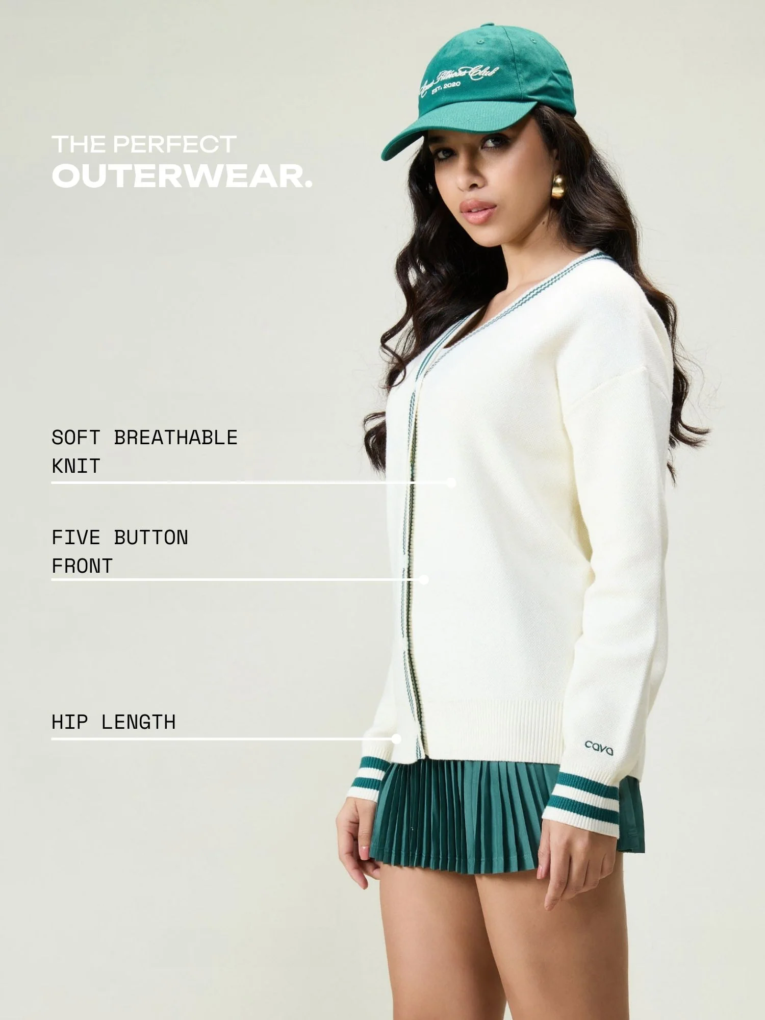 Cream Club Cardigan - Image 3