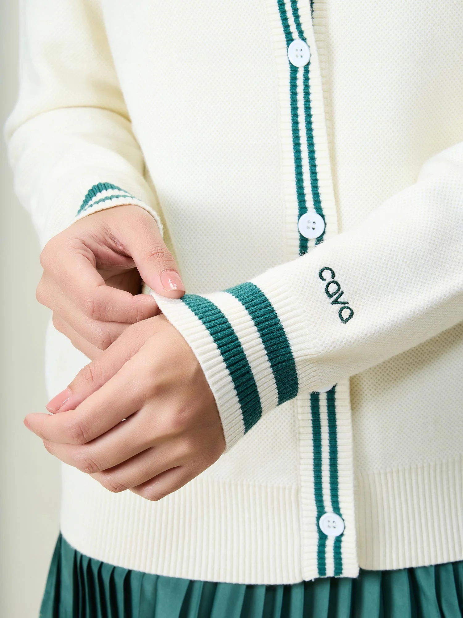 Cream Club Cardigan - Image 7