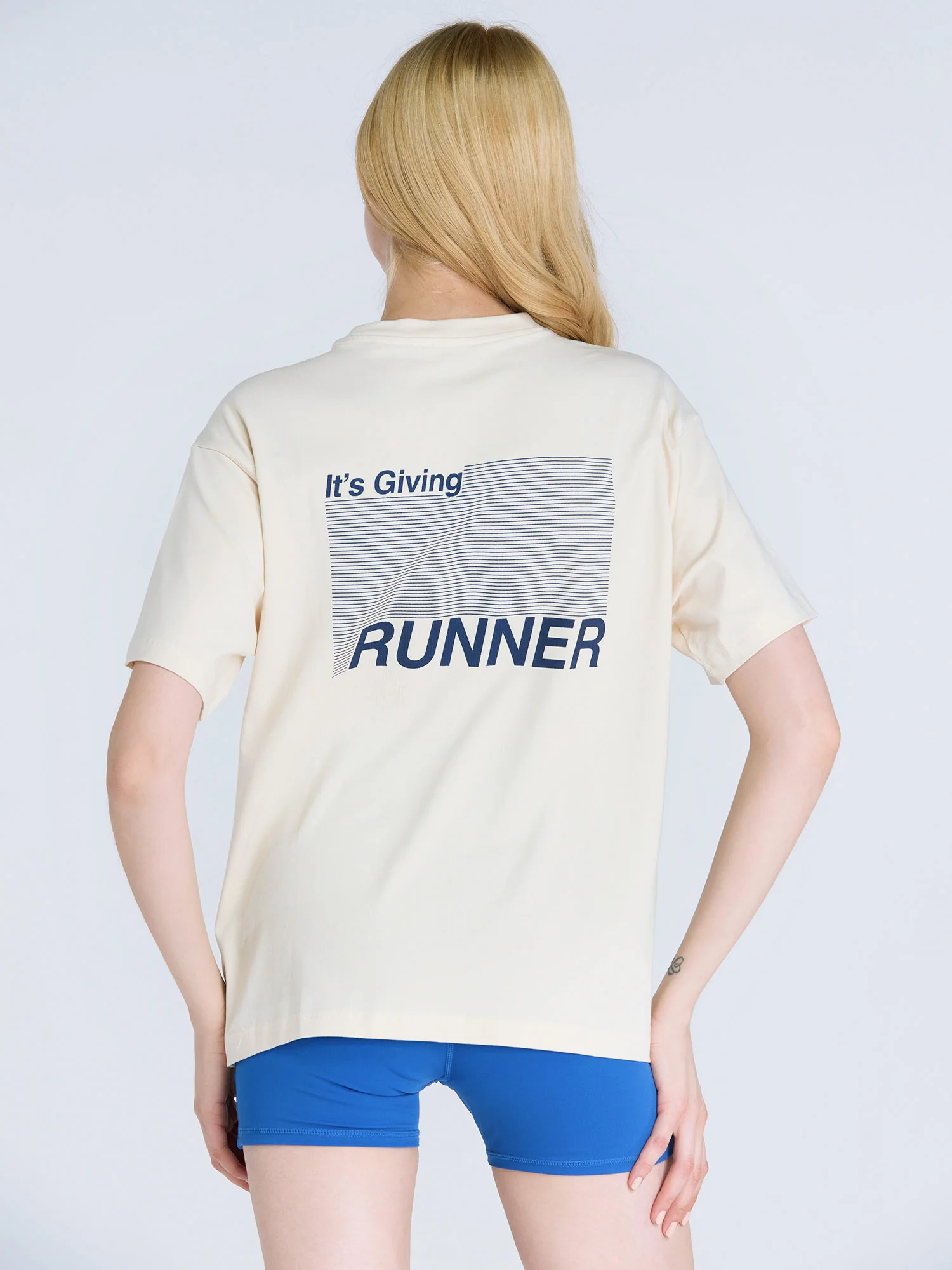 Cream Graphic Oversized Tee - Women - Image 7