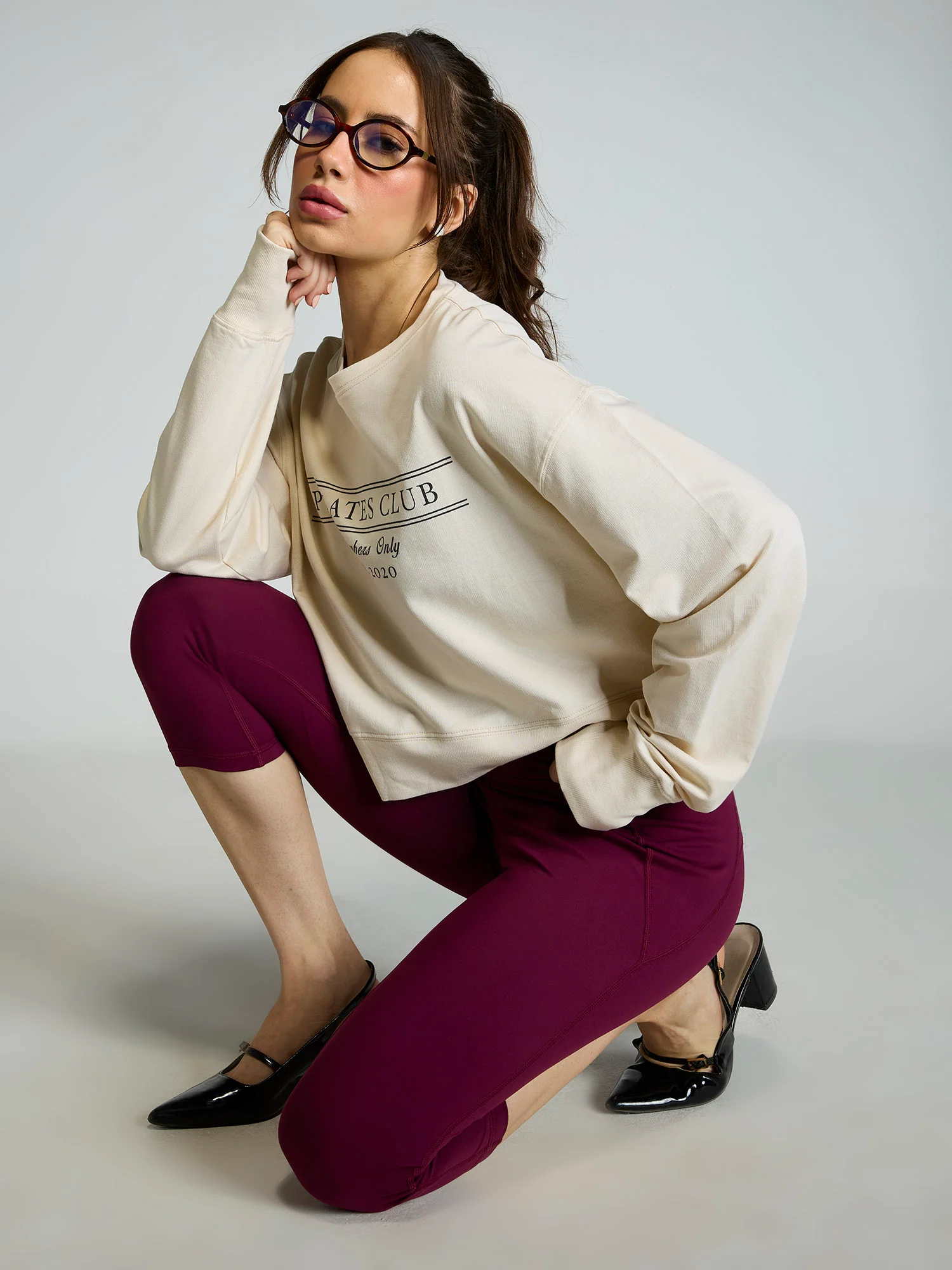 Cream Pilates Club Sweatshirt - Image 6