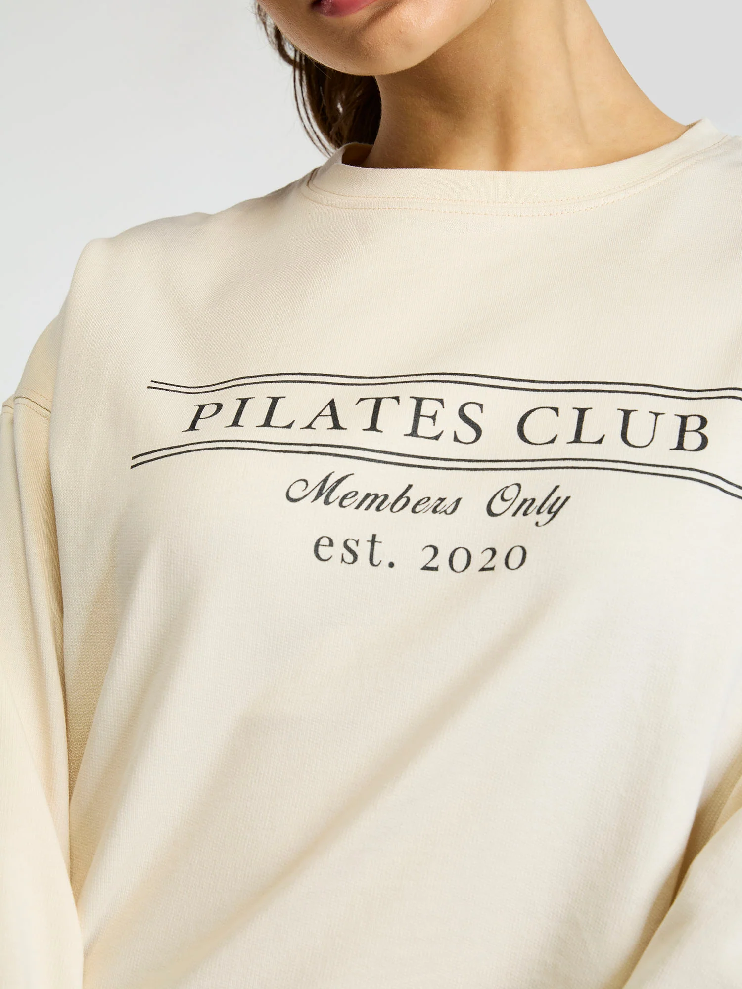 Cream Pilates Club Sweatshirt - Image 8