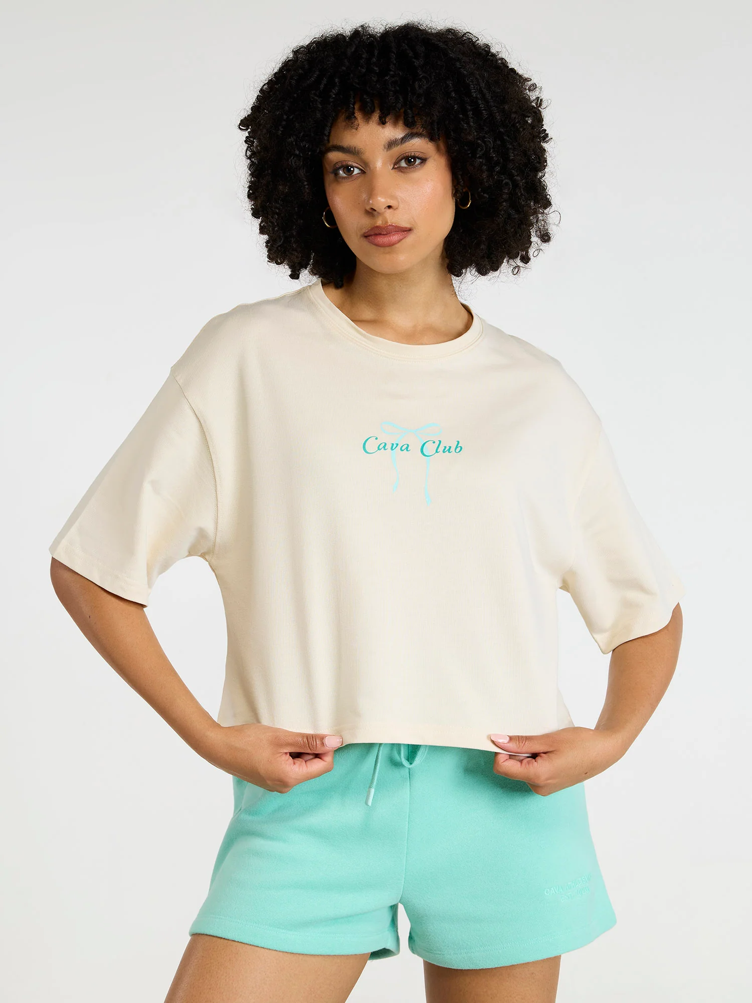 Cream Pilates Core Boxy Tee - Image 5