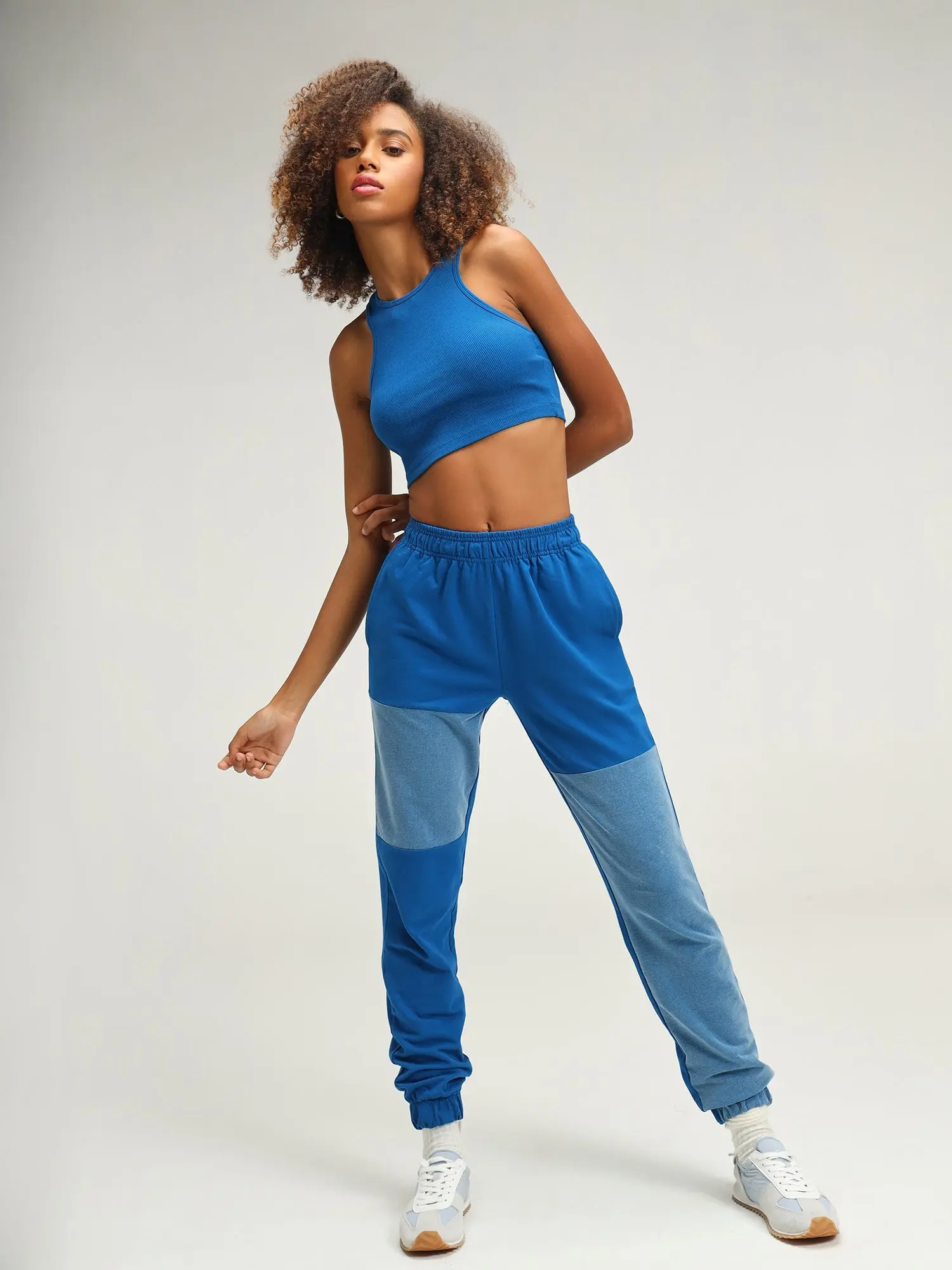 Dallas Blue Patchwork Jogger - Image 4