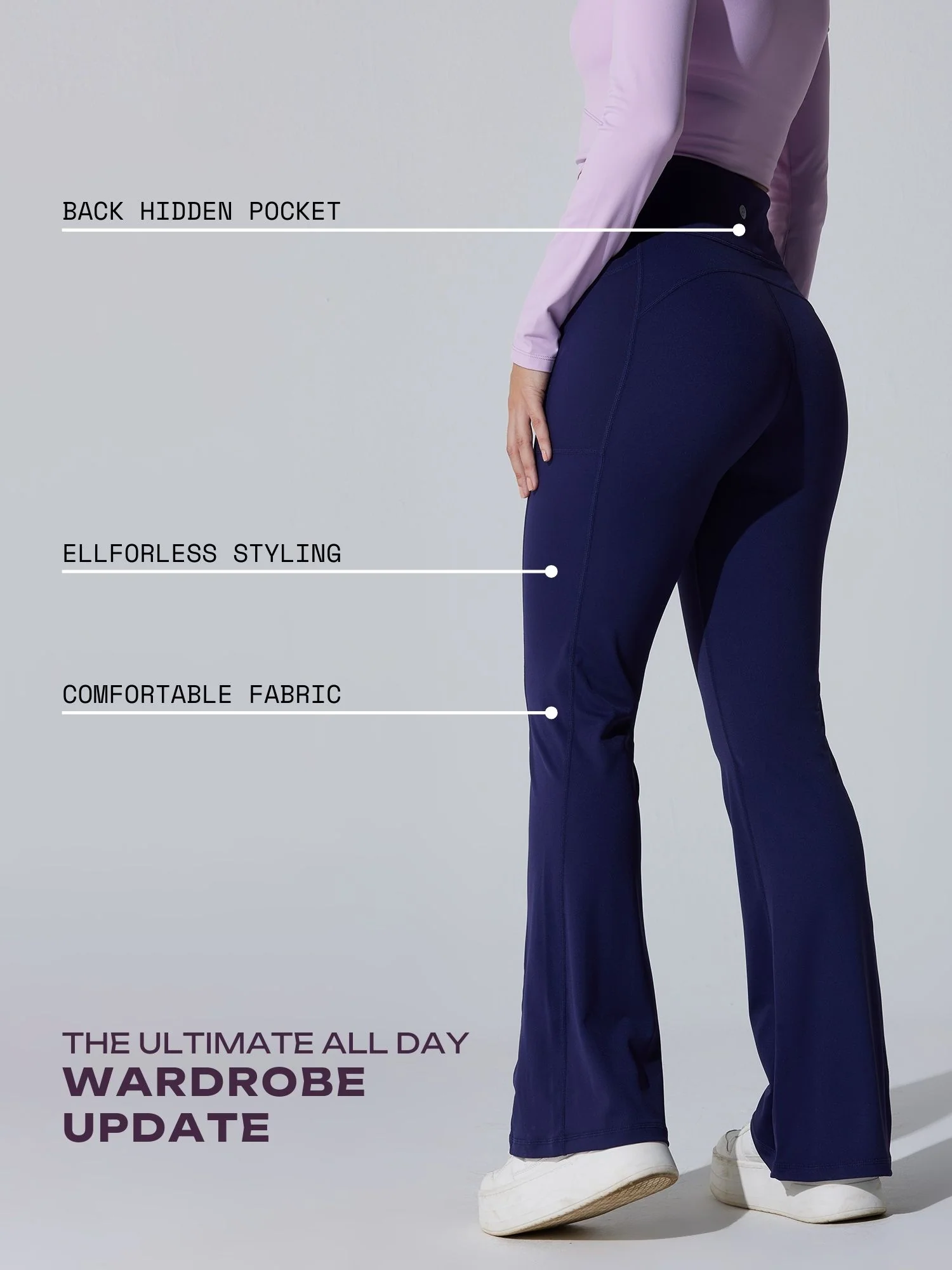 Deep Purple All-Day Flex Flare Pants - Image 3