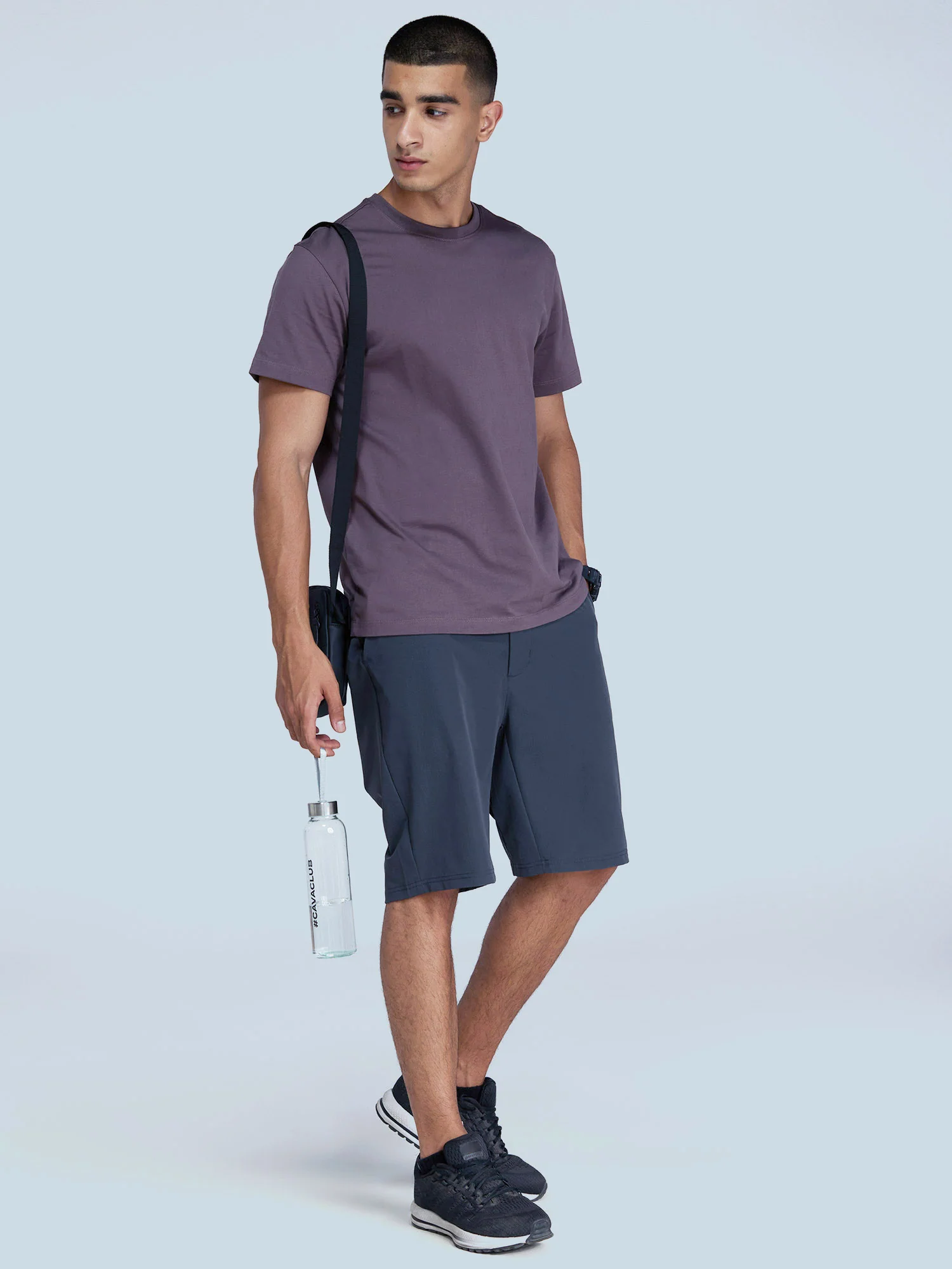 Dusky Purple Supima Crew Neck T-shirt - Regular Fit - Image 2
