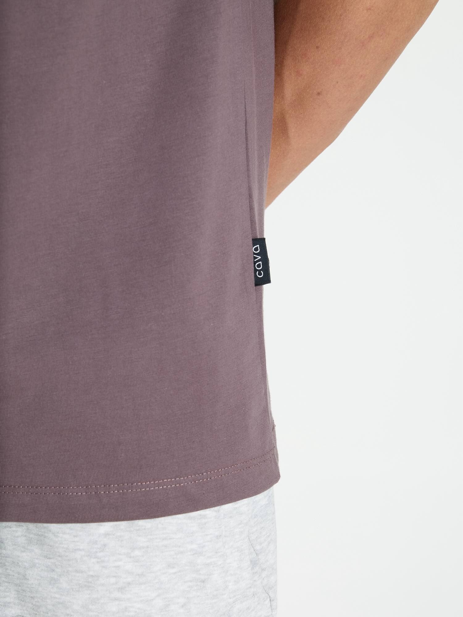 Dusky Purple Supima V Neck T-shirt - Regular Fit - Image 7