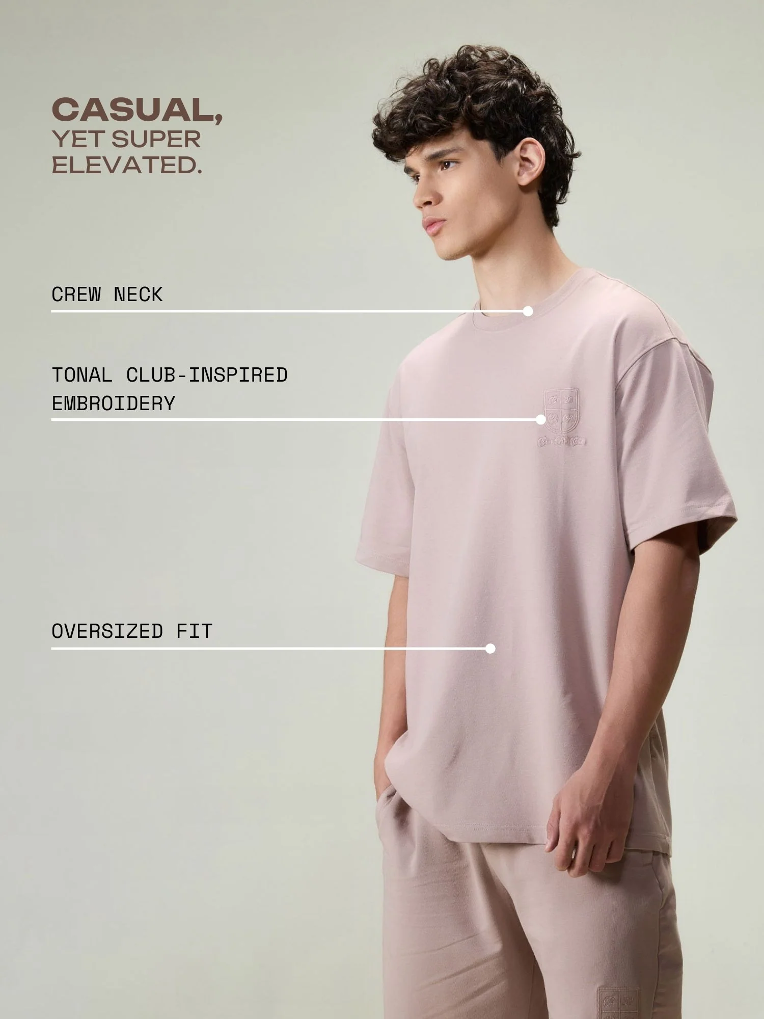 Dusty Pink Everywear Leisure Tee - Image 3