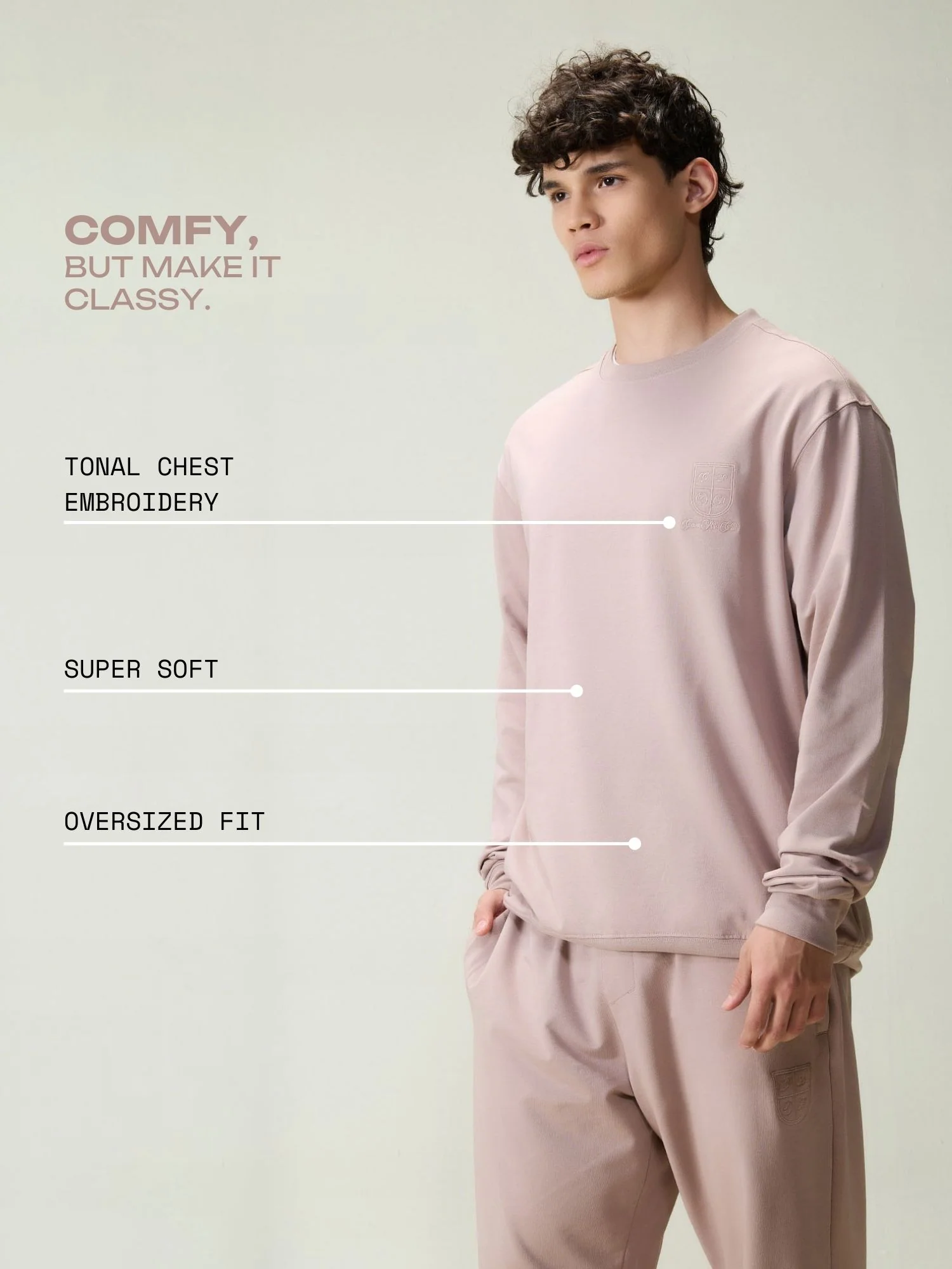 Dusty Pink Everywear Sweatshirt - Image 3