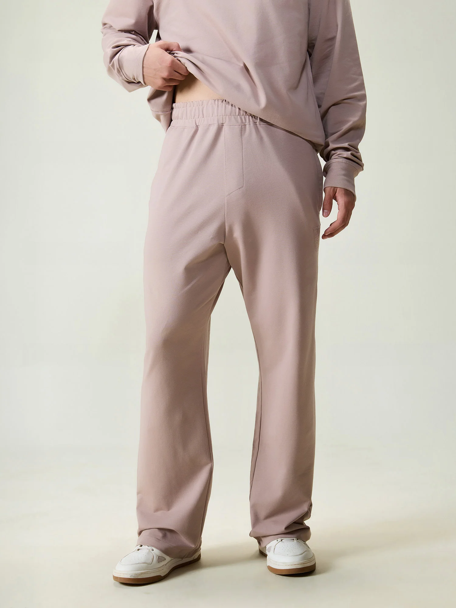 Dusty Pink Wide Leg Joggers - Image 5