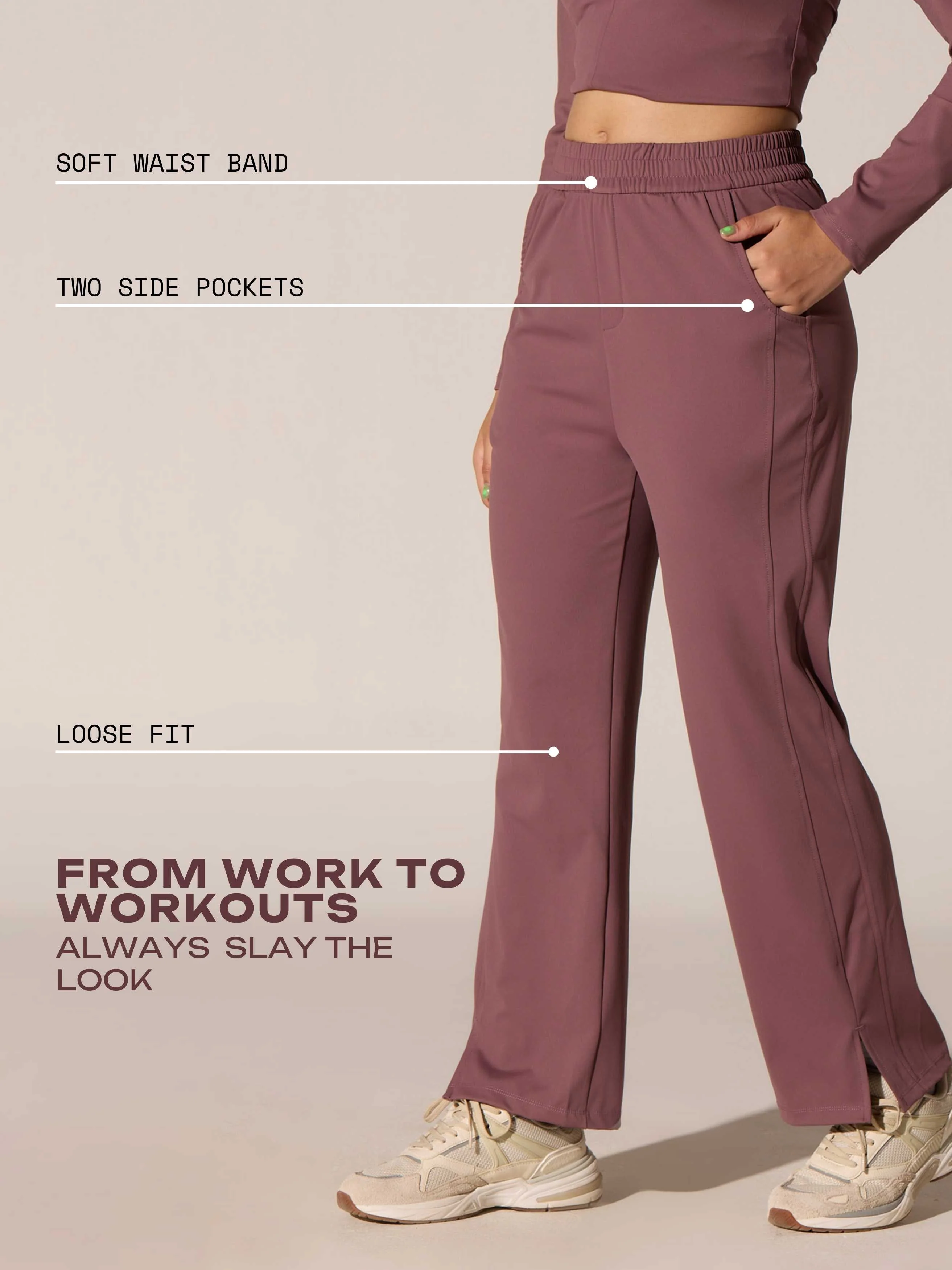 Dusty Rose Work And Wander Pants - Image 6