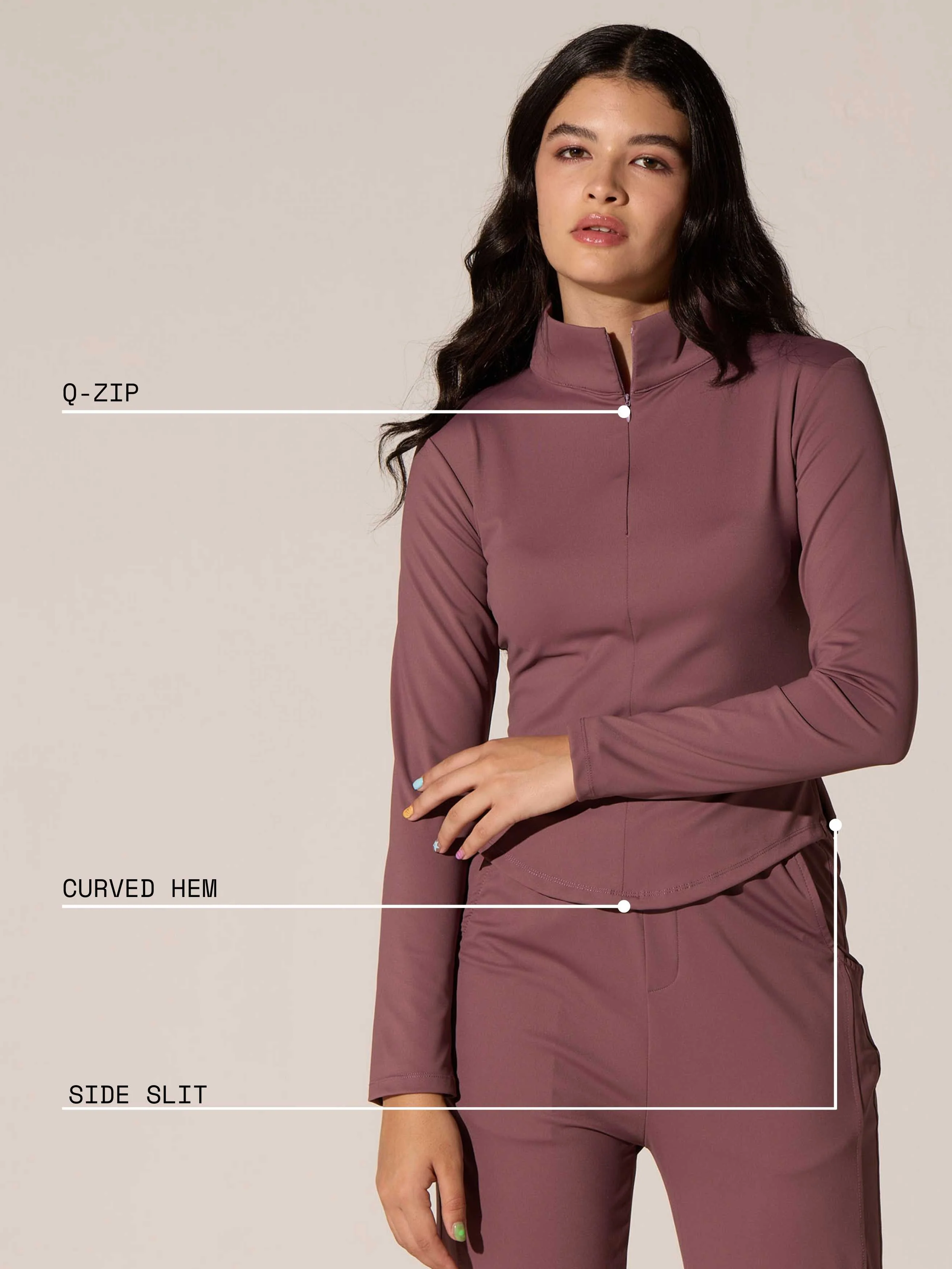 Dusty Rose Zip-It-Up Top - Image 7