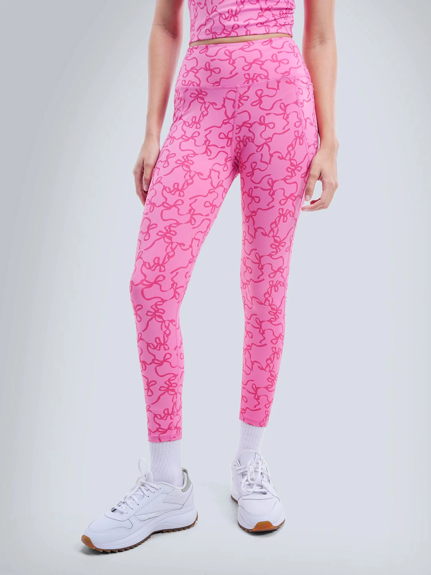 Fuchsia Bow Sculpt Core Leggings - Image 5
