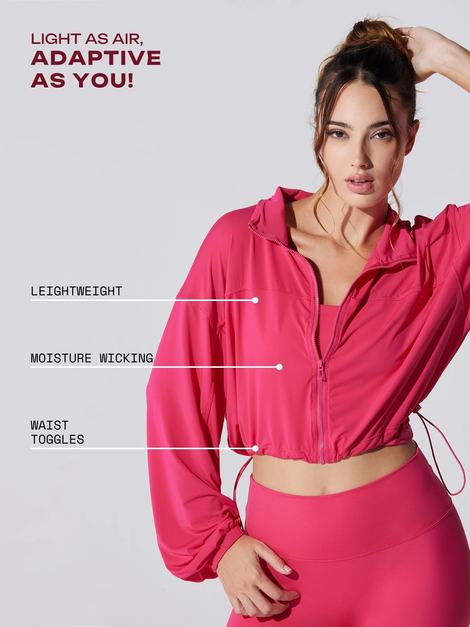 Fuchsia Elevate 24/7 Cinch Jacket - Image 3